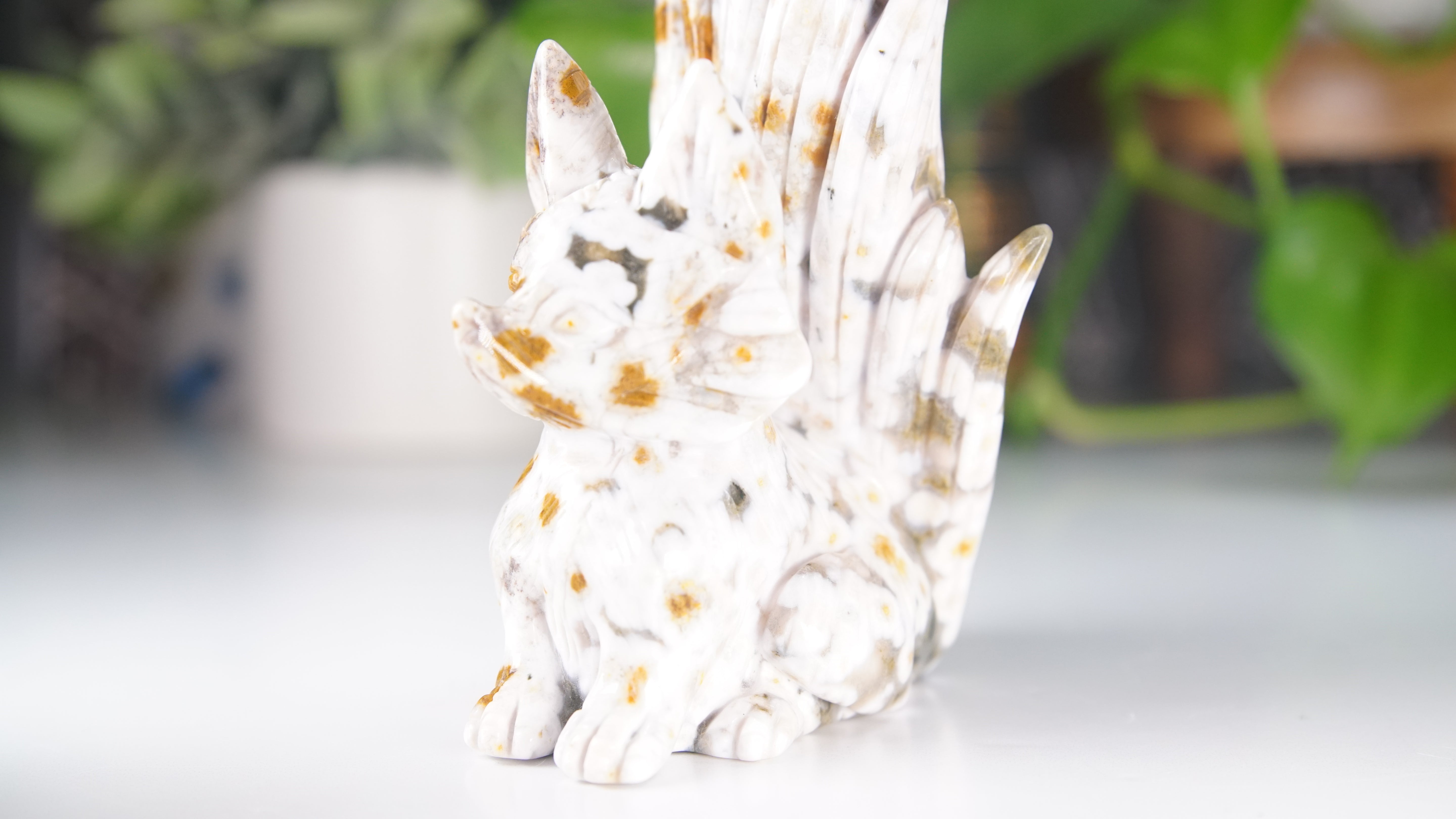 Ocean Jasper Boutique Fox Carving