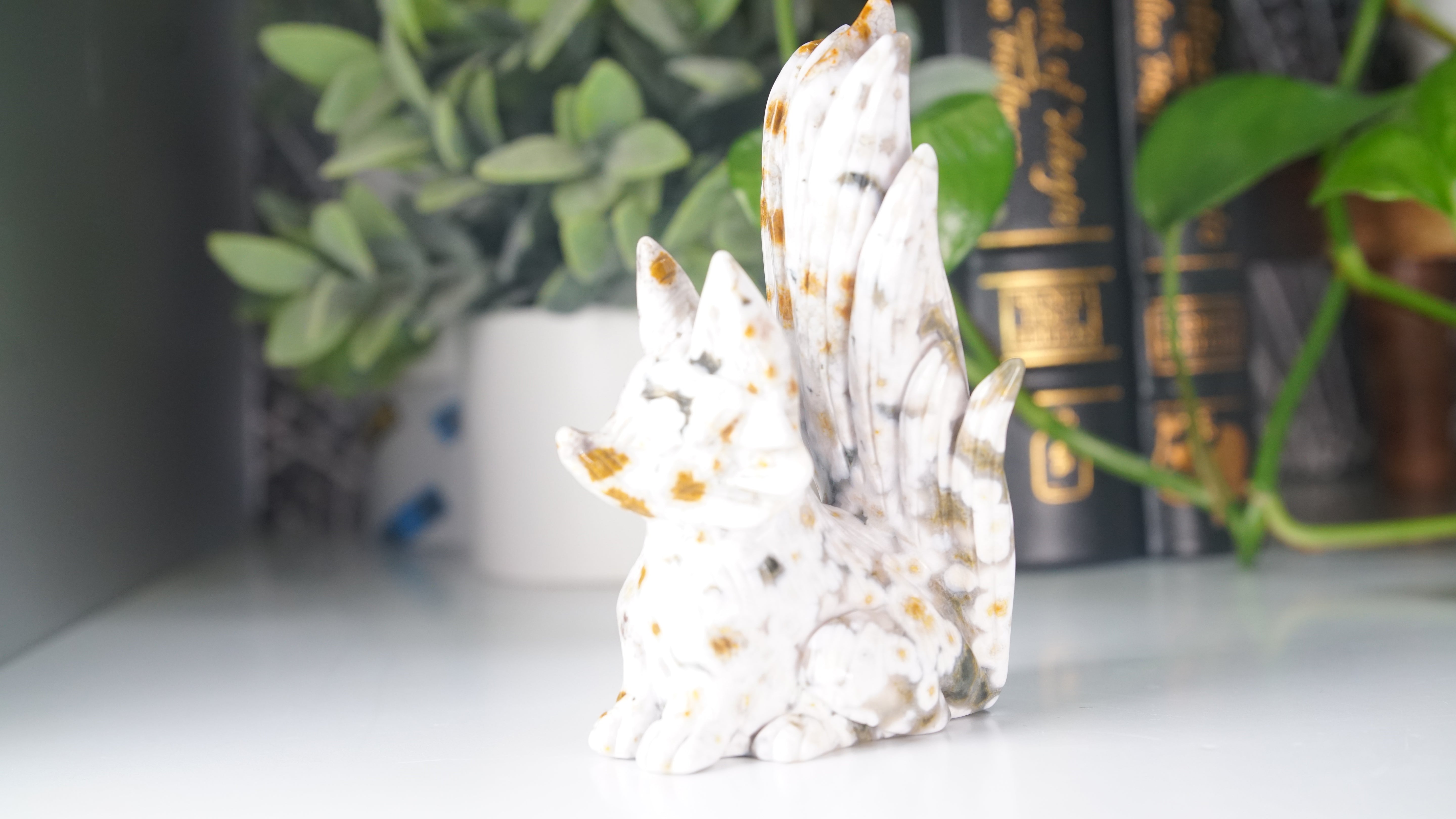 Ocean Jasper Boutique Fox Carving