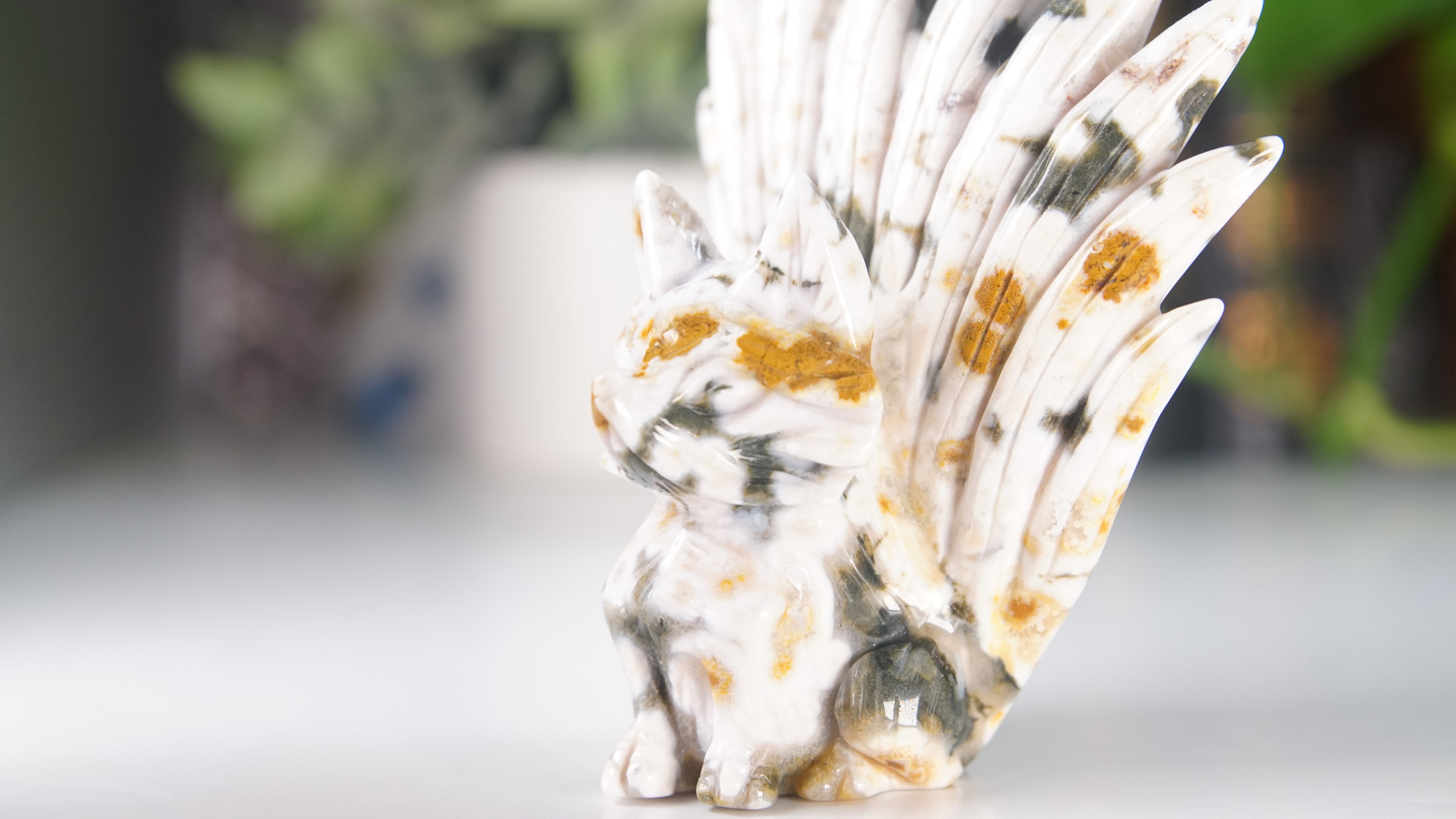 Ocean Jasper Boutique Fox Carving