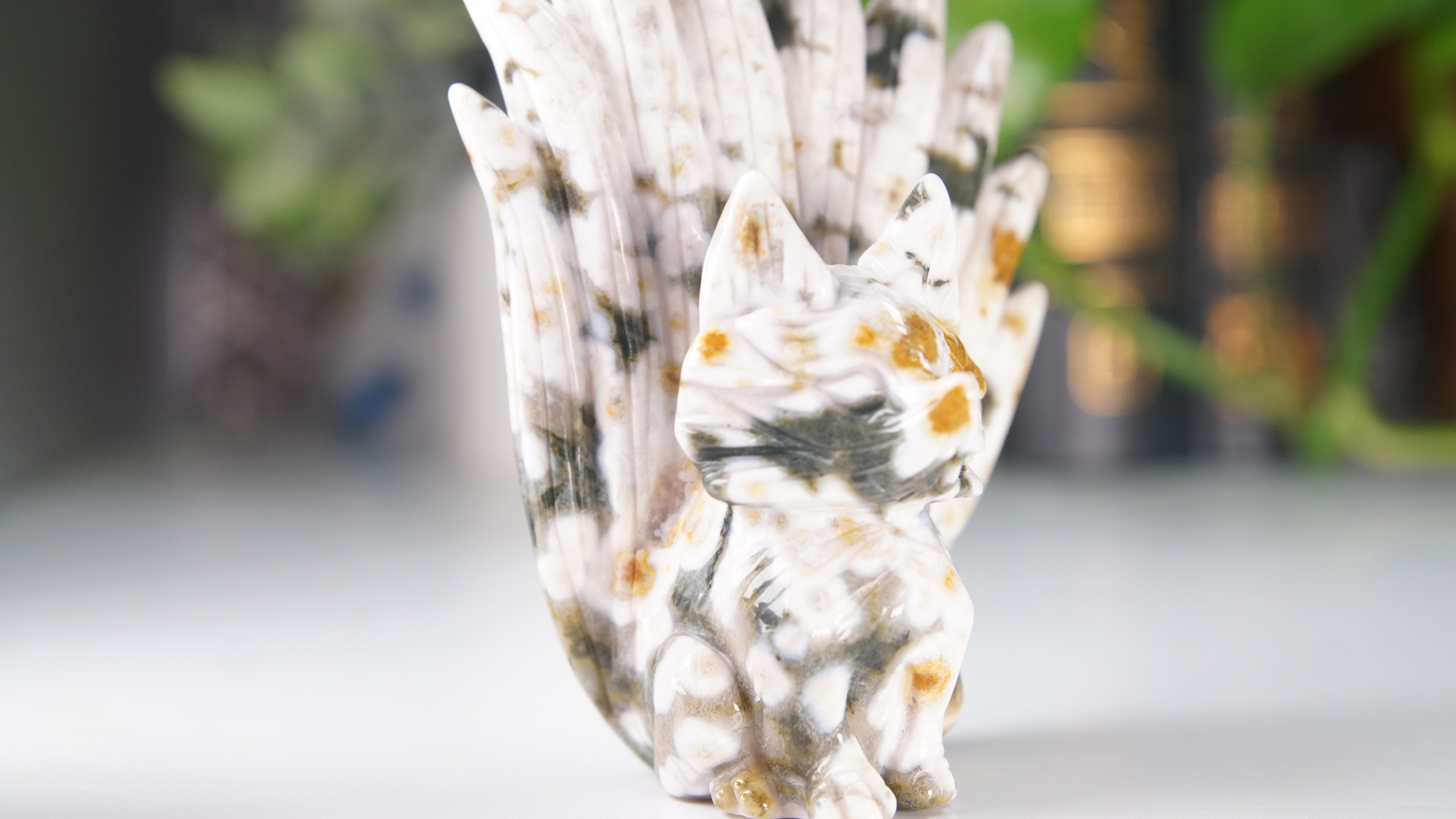 Ocean Jasper Boutique Fox Carving