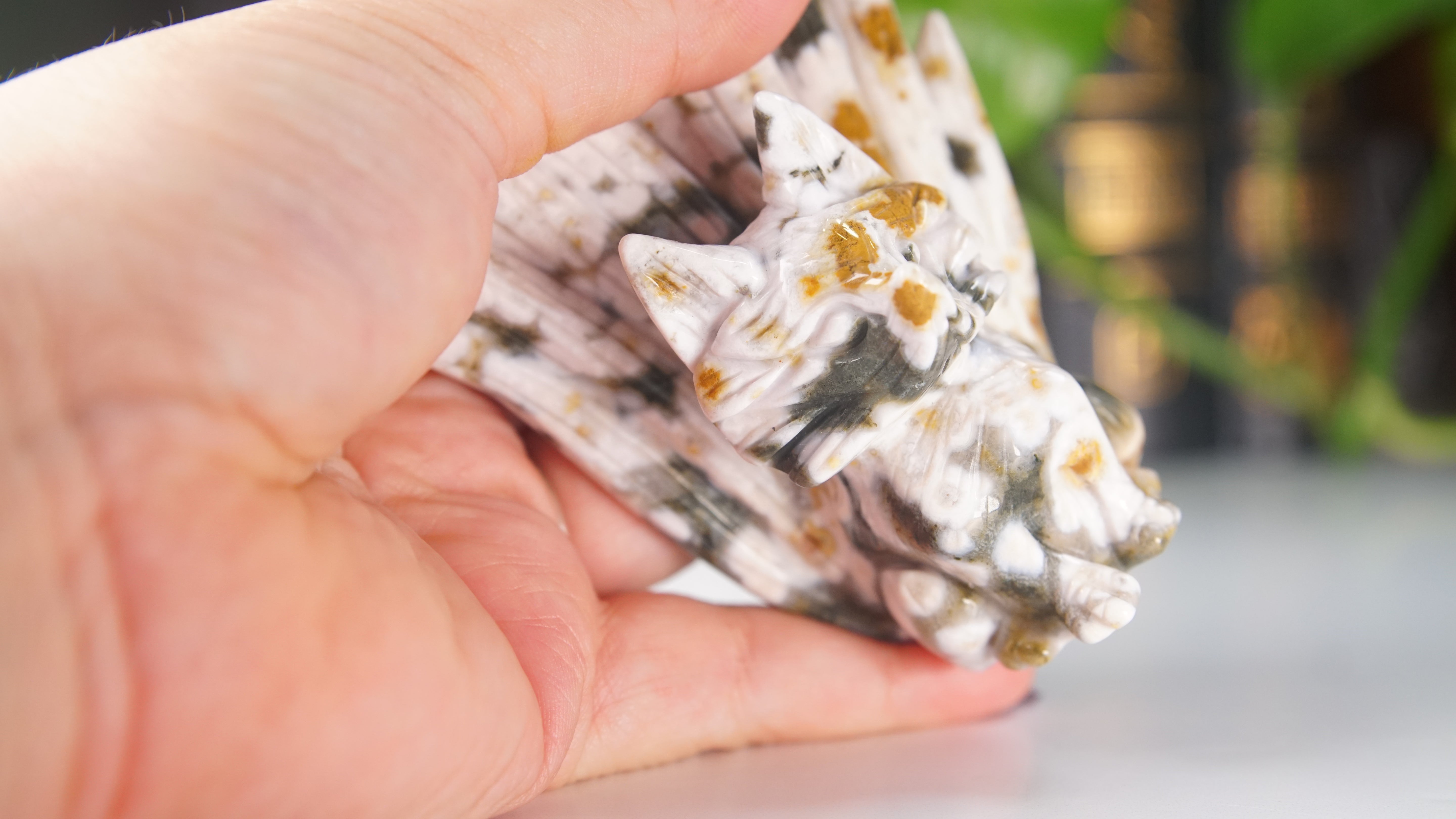 Ocean Jasper Boutique Fox Carving