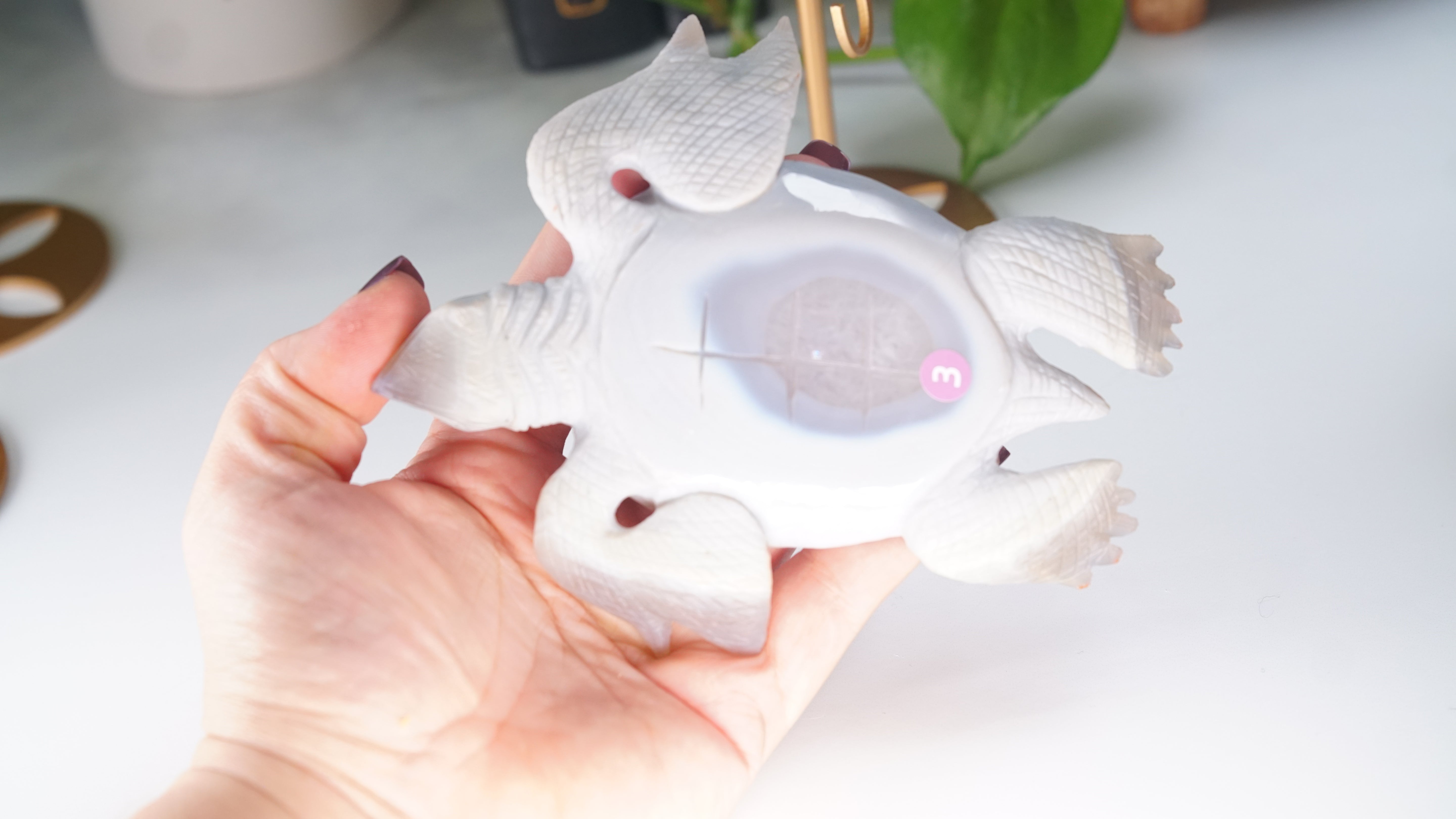 Boutique Carving Amethyst Agate Sea Turtle With Stand