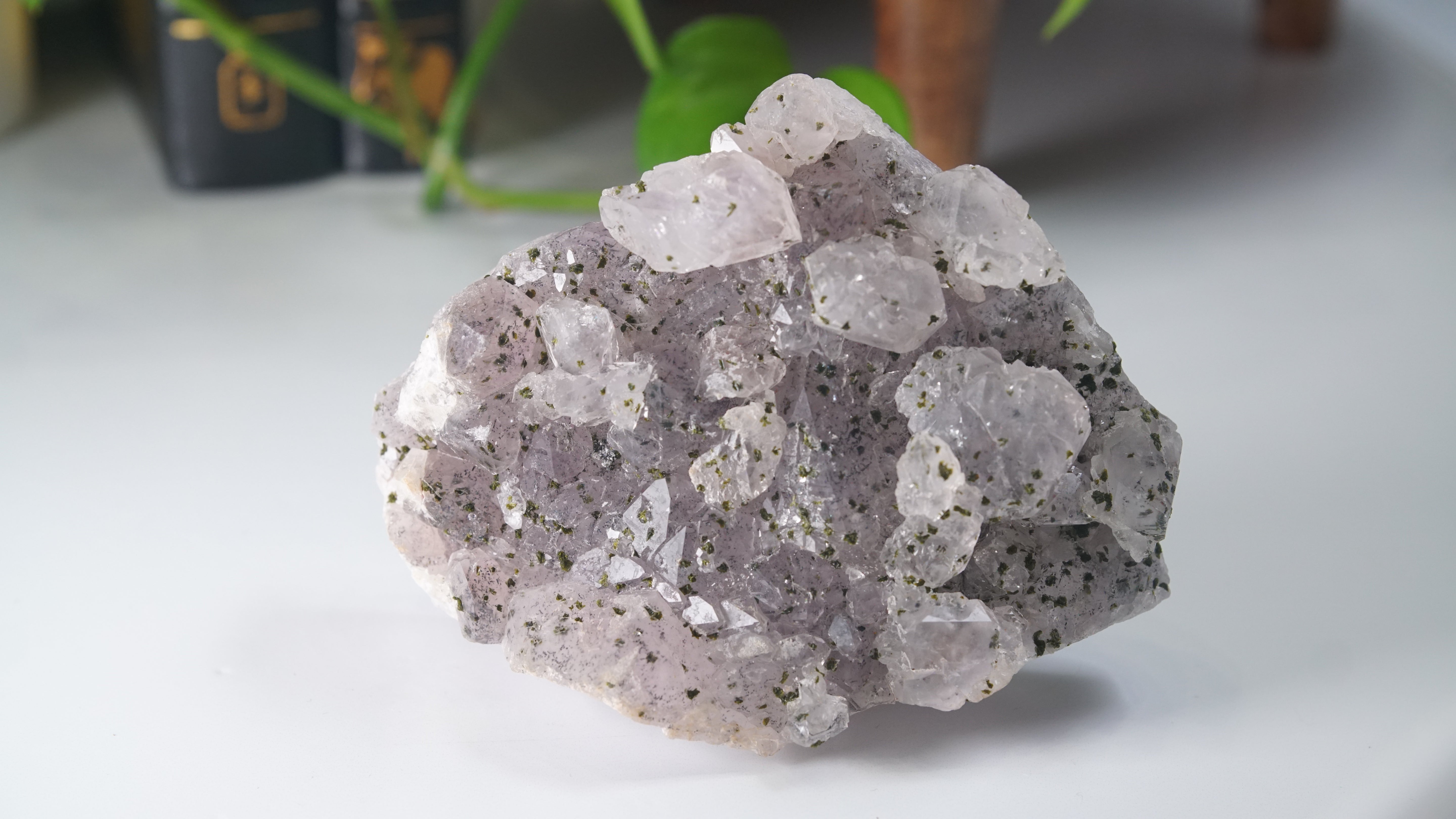Amethyst Super Seven Chinese Garden Quartz Epidote Cluster
