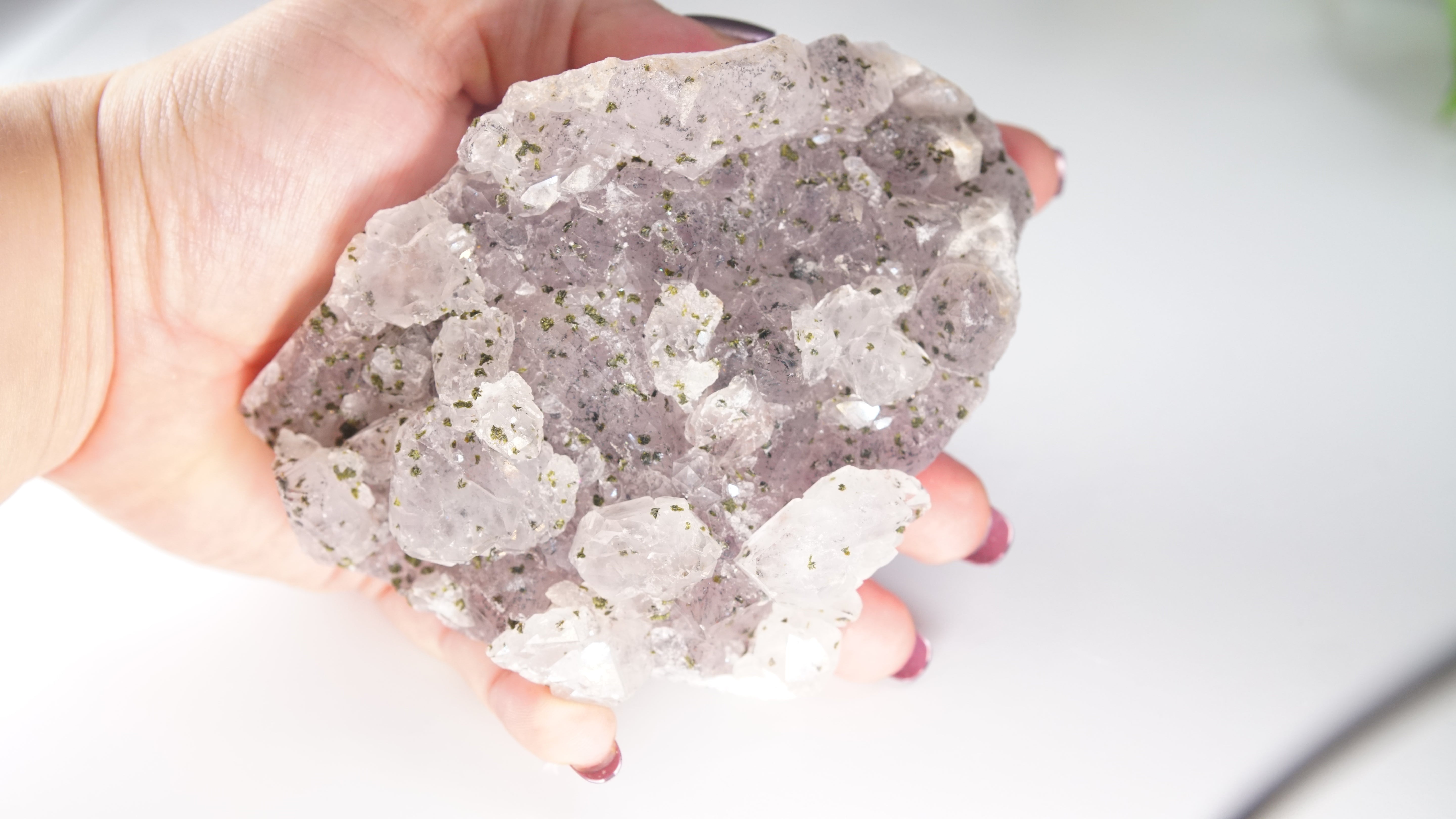 Amethyst Super Seven Chinese Garden Quartz Epidote Cluster