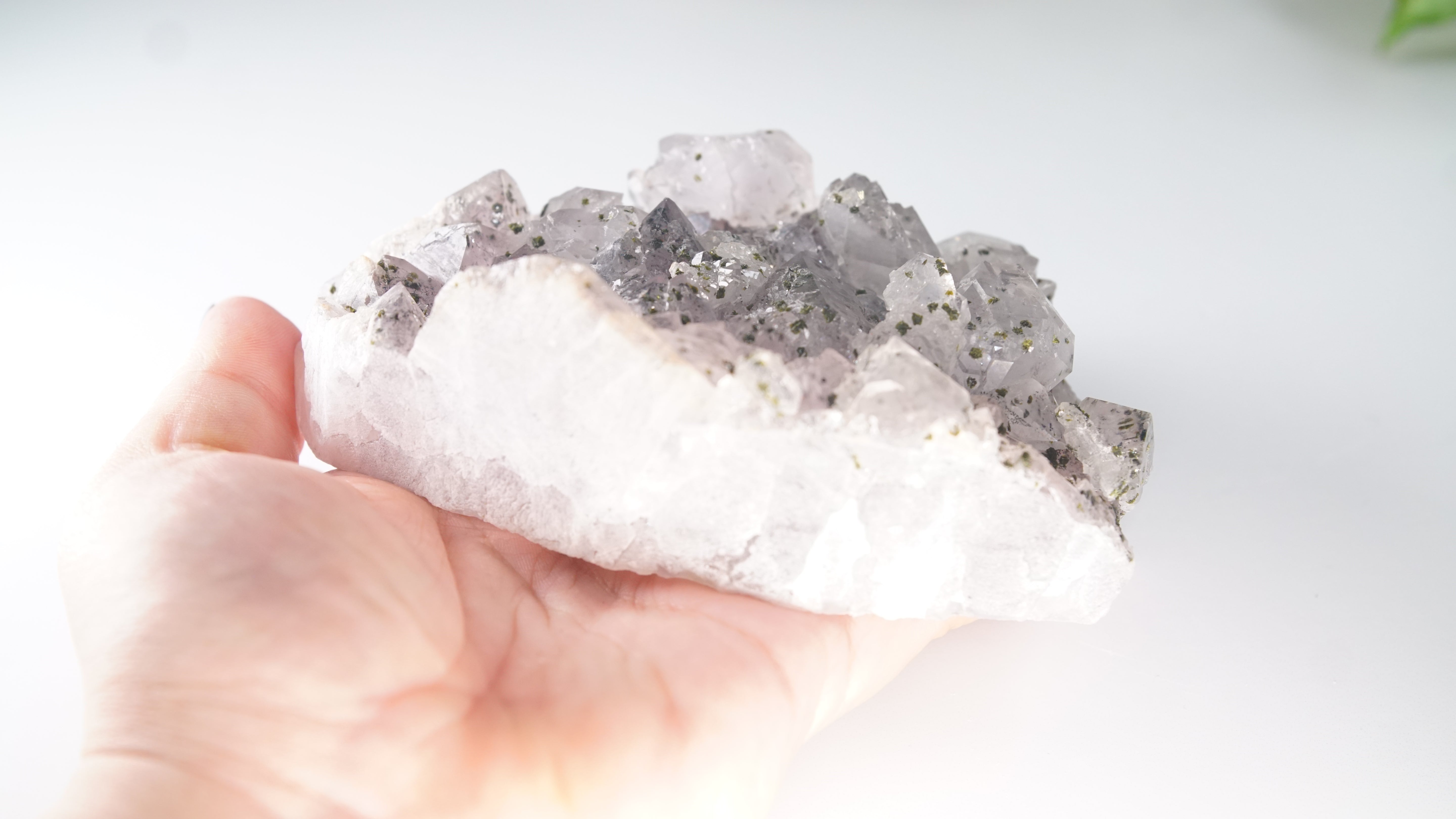 Amethyst Super Seven Chinese Garden Quartz Epidote Cluster