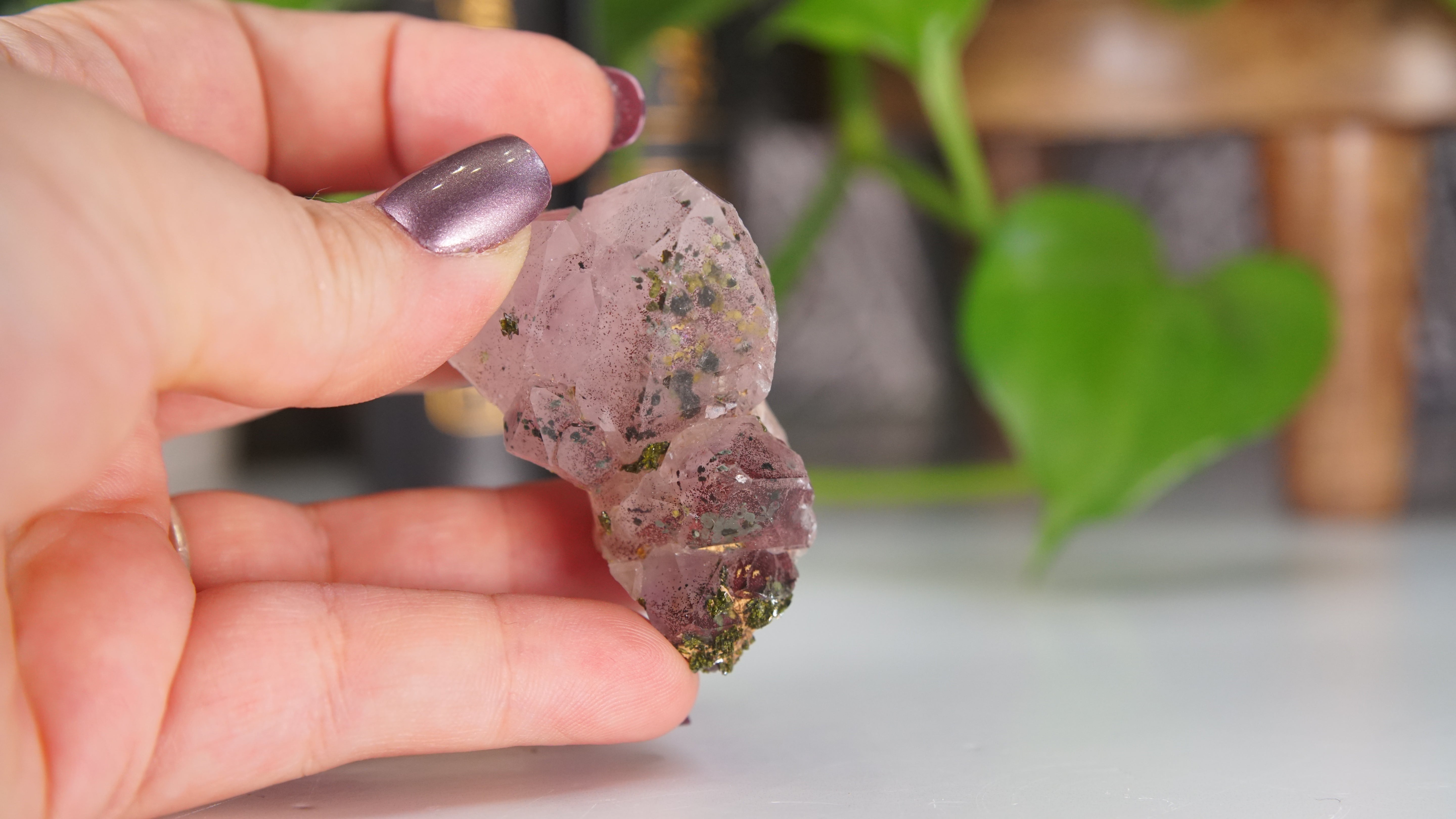 Amethyst Super Seven Chinese Garden Quartz Epidote Cluster