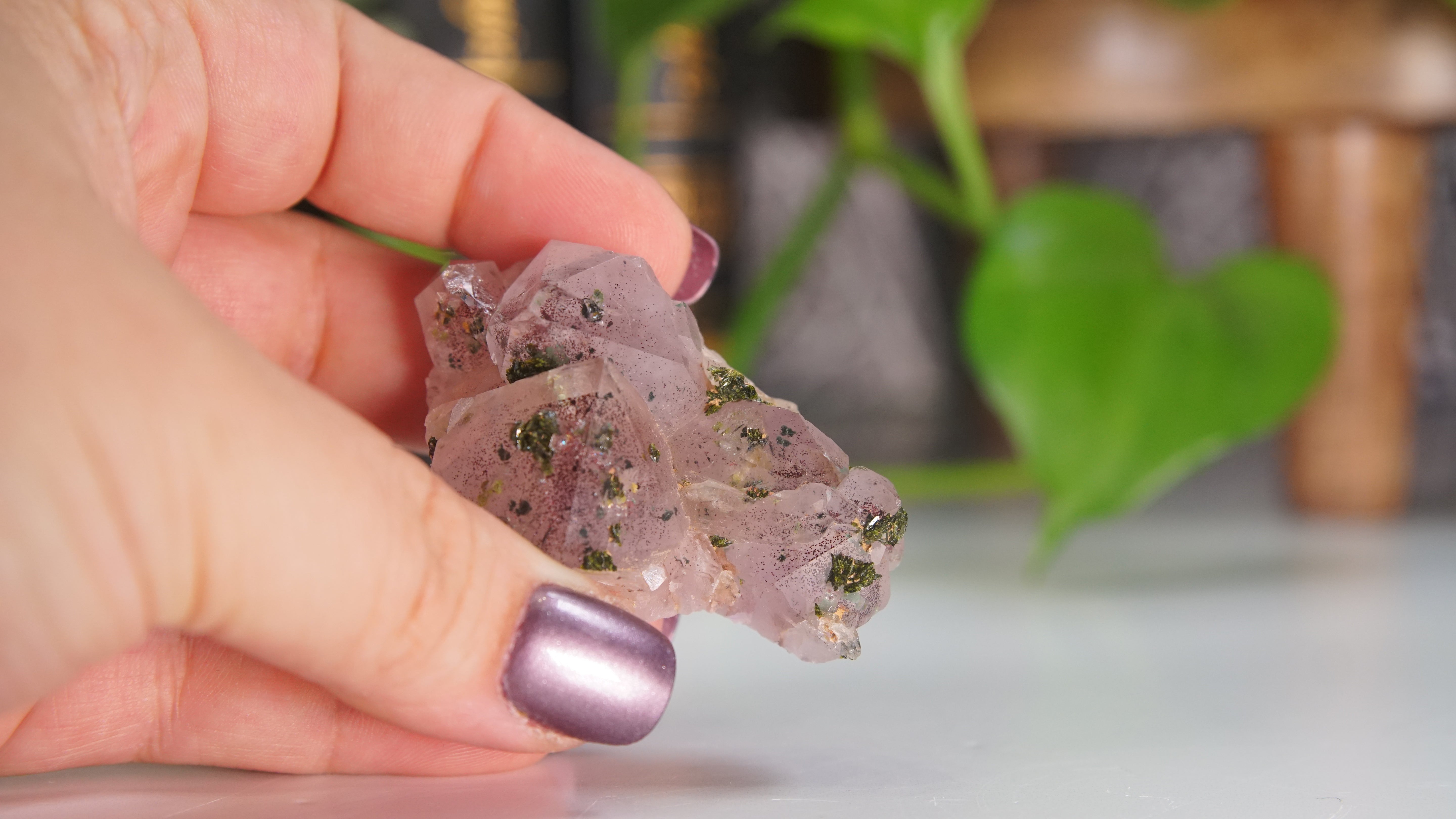 Amethyst Super Seven Chinese Garden Quartz Epidote Cluster