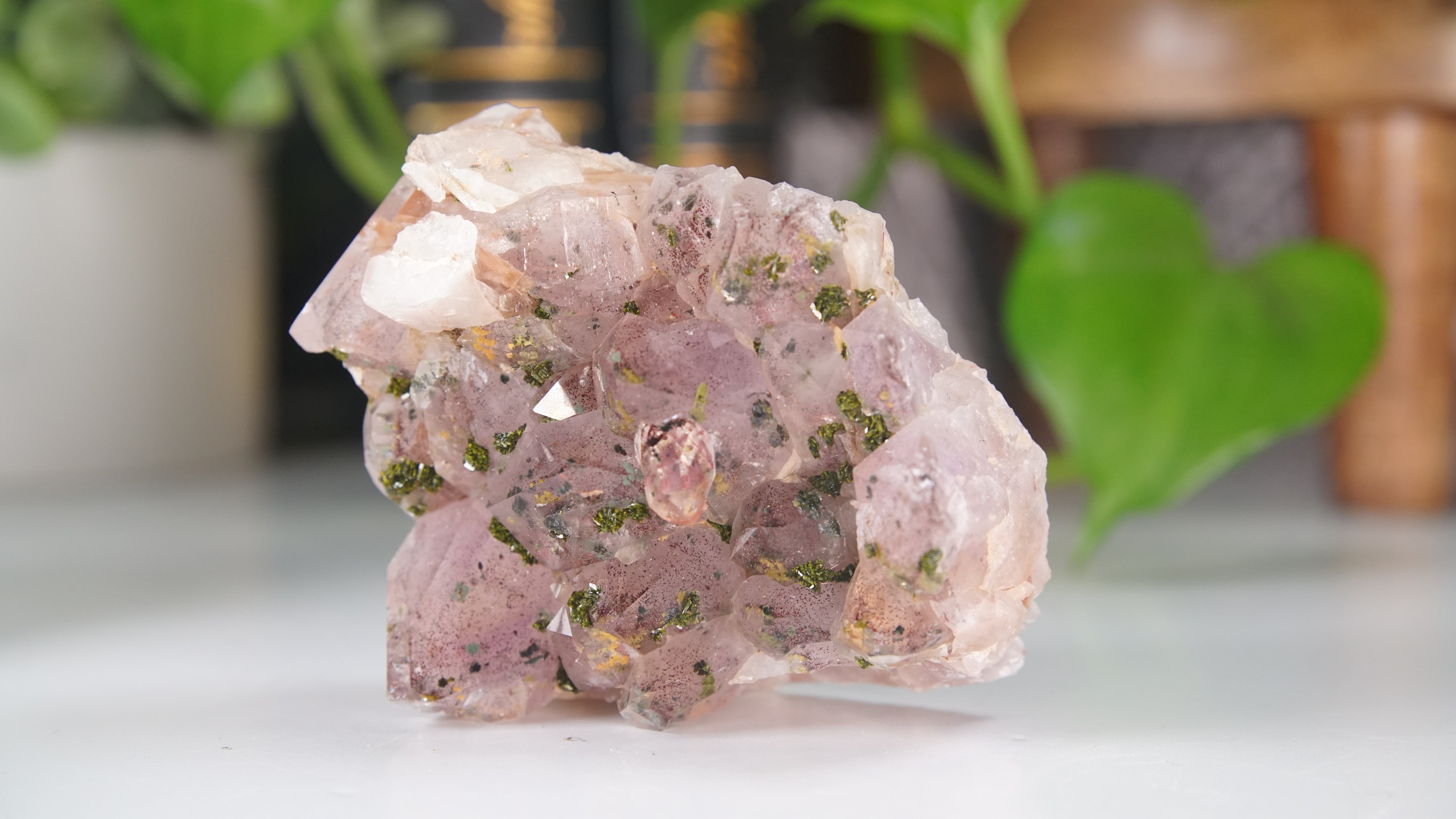 Amethyst Super Seven Chinese Garden Quartz Epidote Cluster