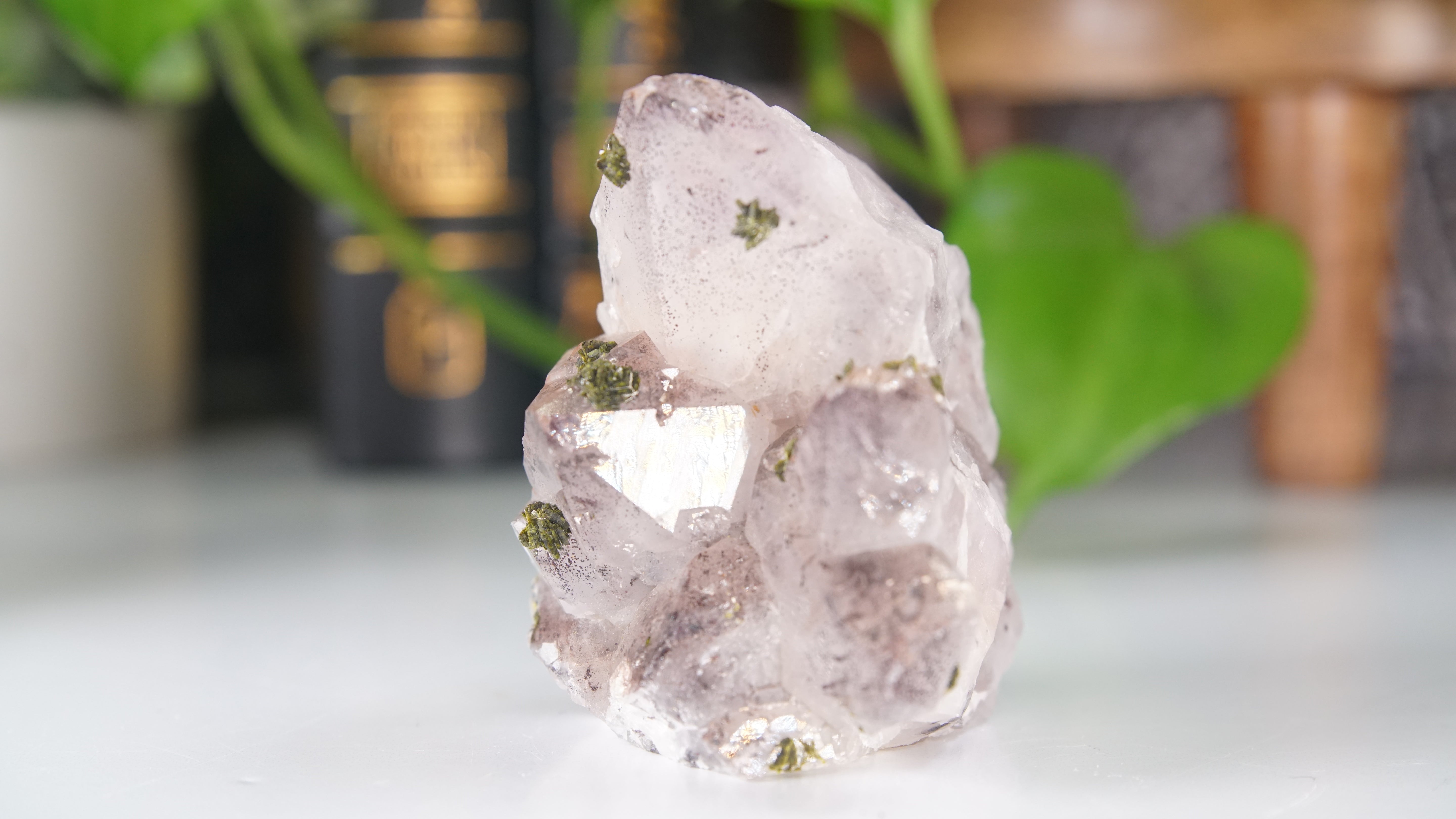 Amethyst Cluster with Epidote | Chinese Garden Quartz