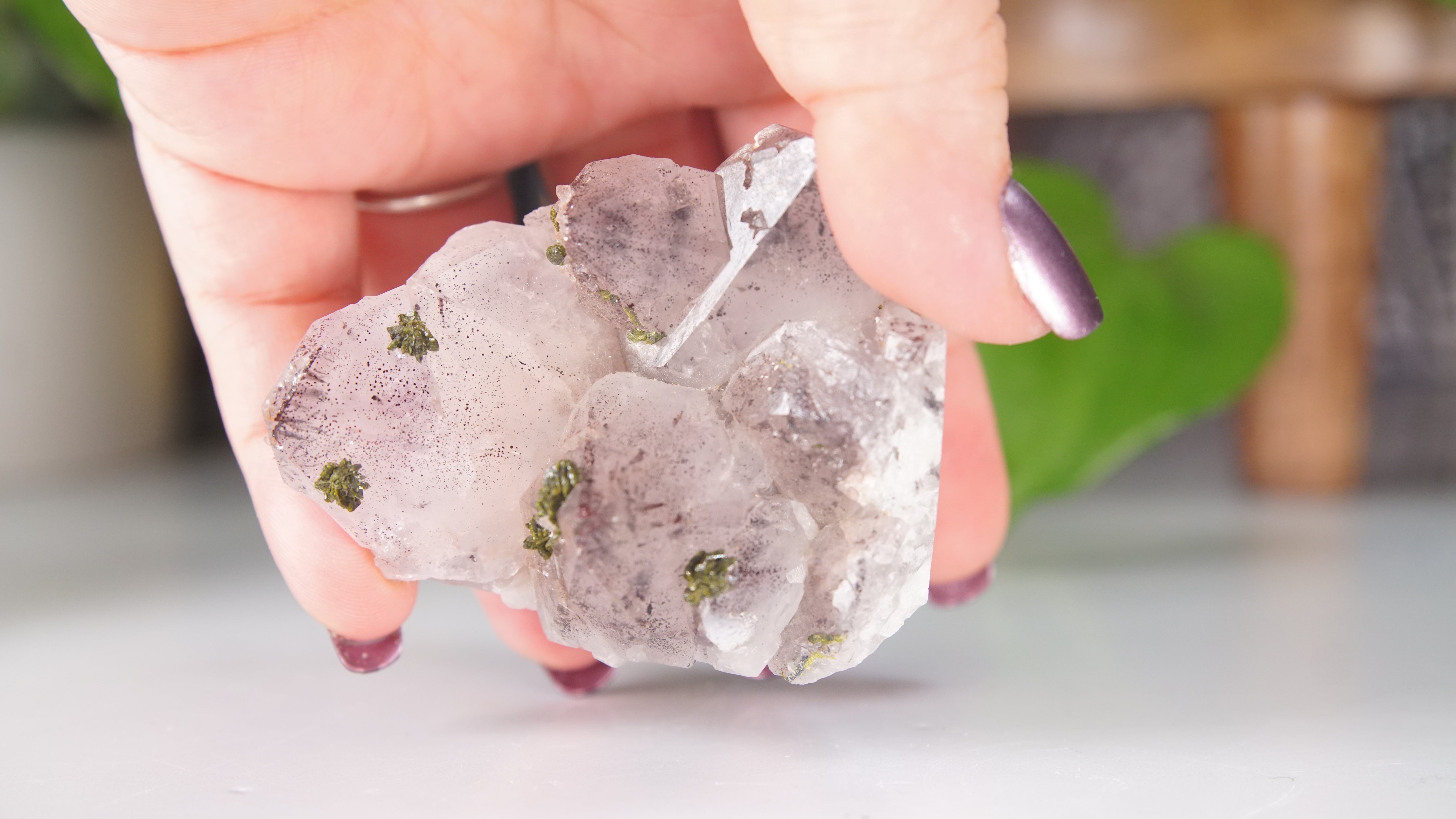 Amethyst Cluster with Epidote | Chinese Garden Quartz