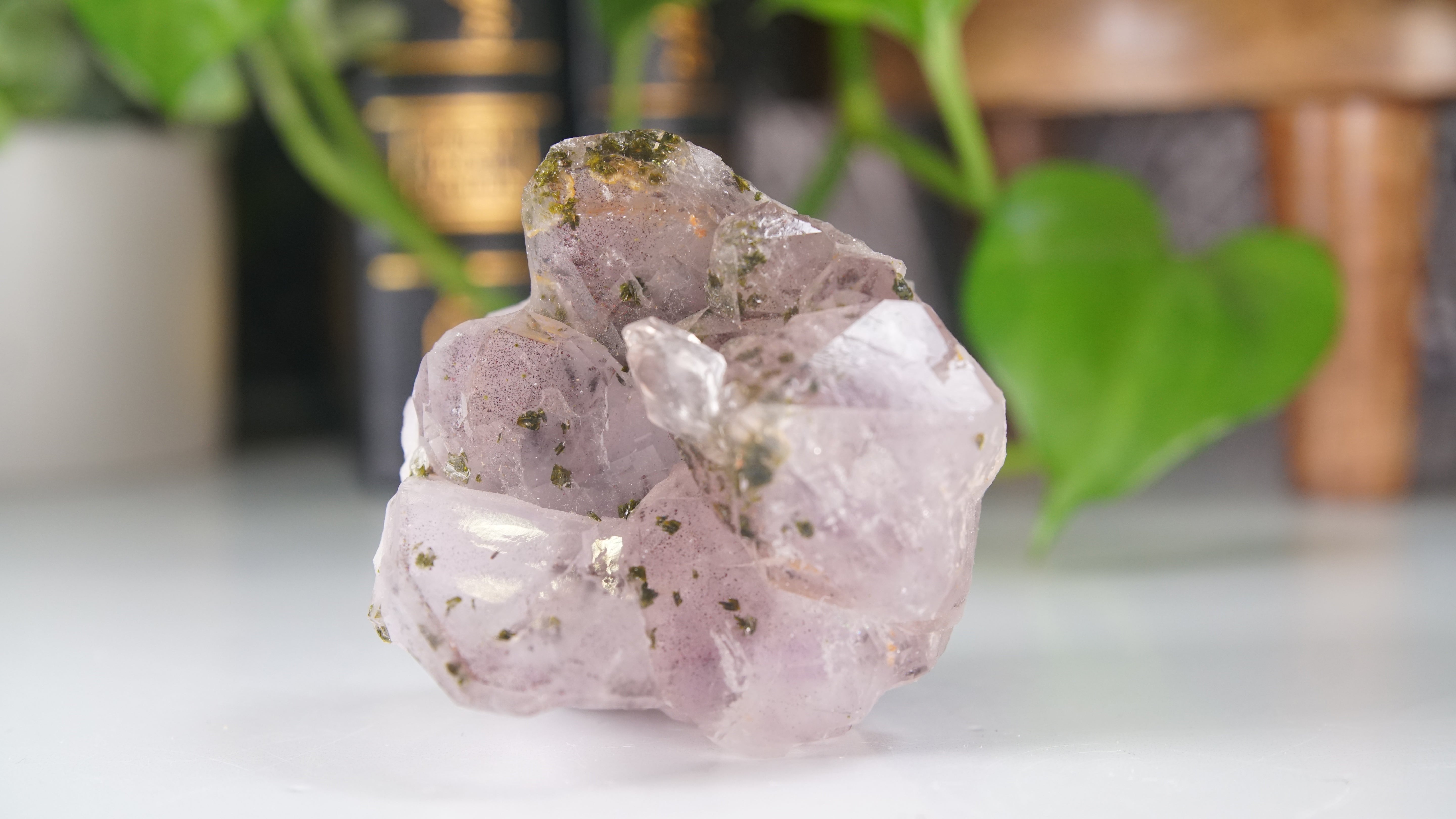 Amethyst Cluster with Epidote | Chinese Garden Quartz