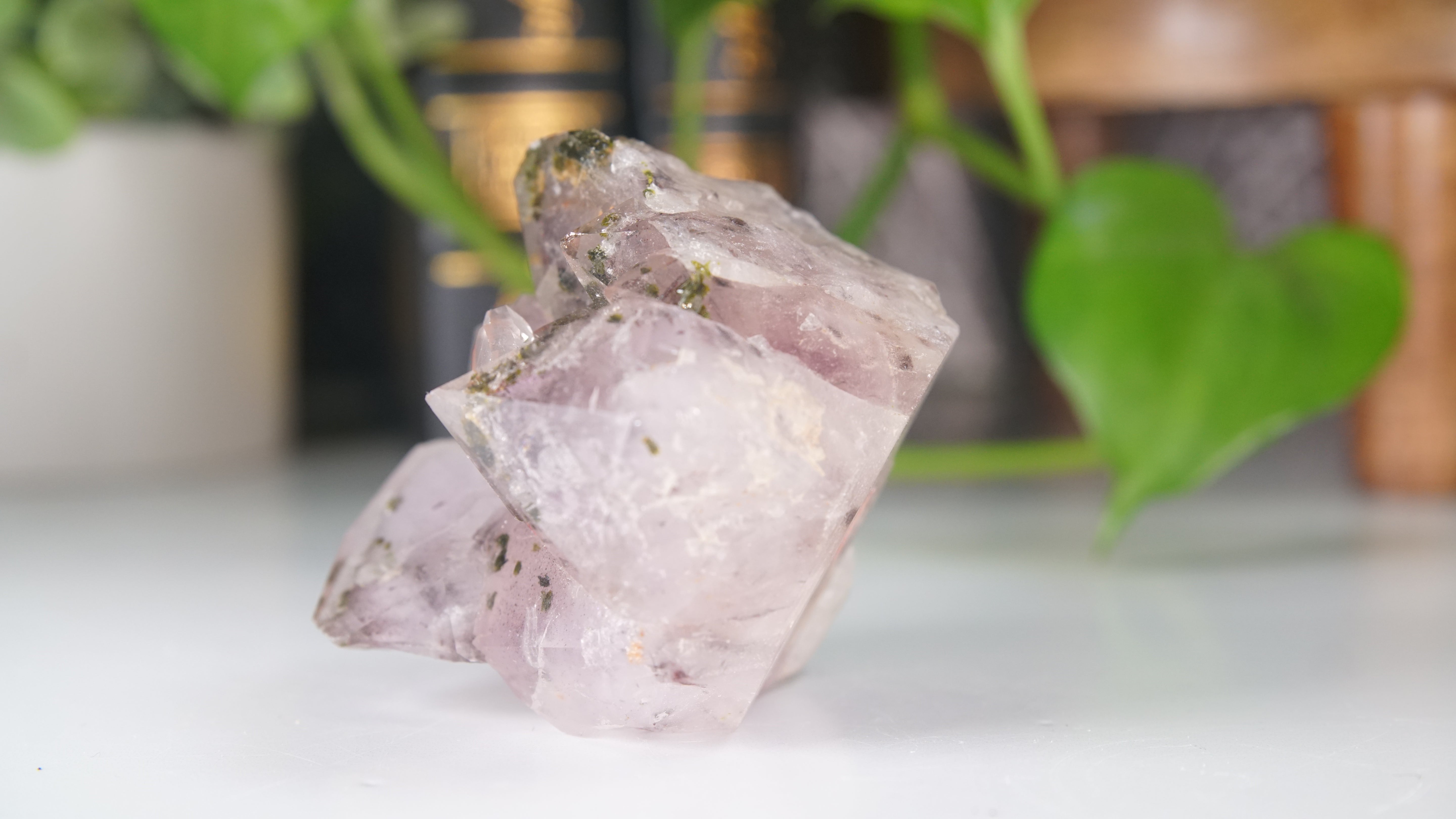 Amethyst Cluster with Epidote | Chinese Garden Quartz