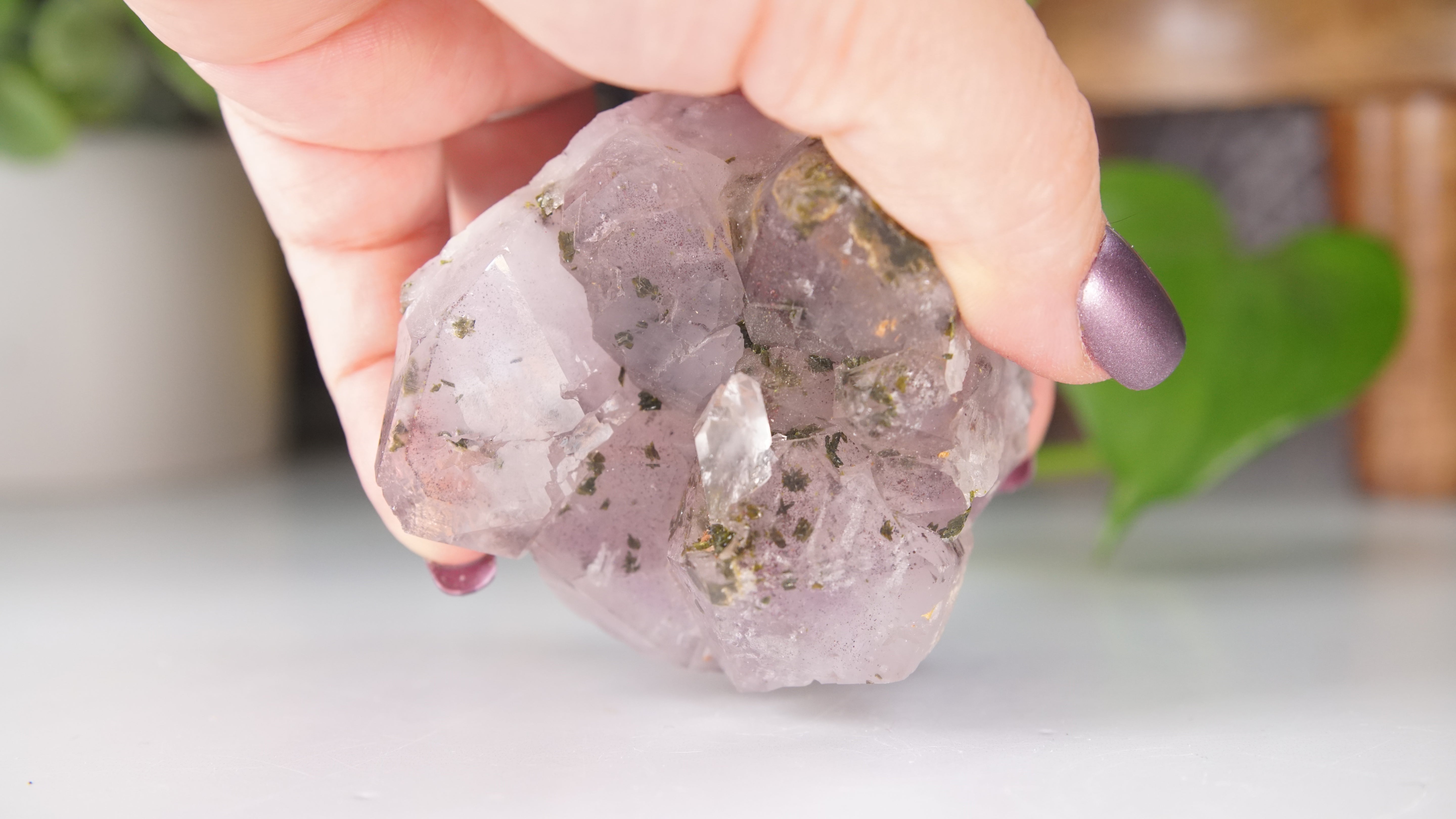 Amethyst Cluster with Epidote | Chinese Garden Quartz