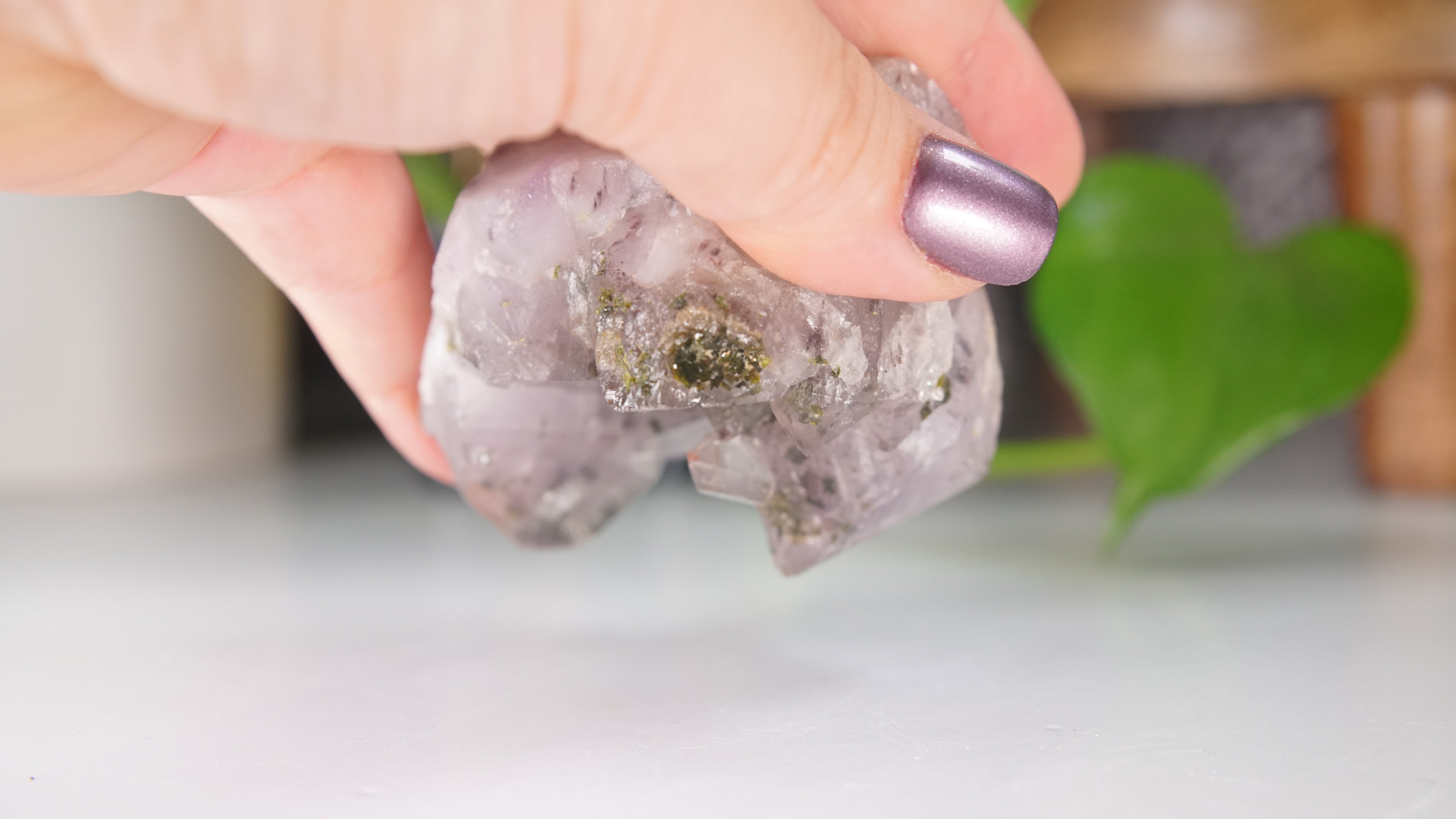 Amethyst Cluster with Epidote | Chinese Garden Quartz