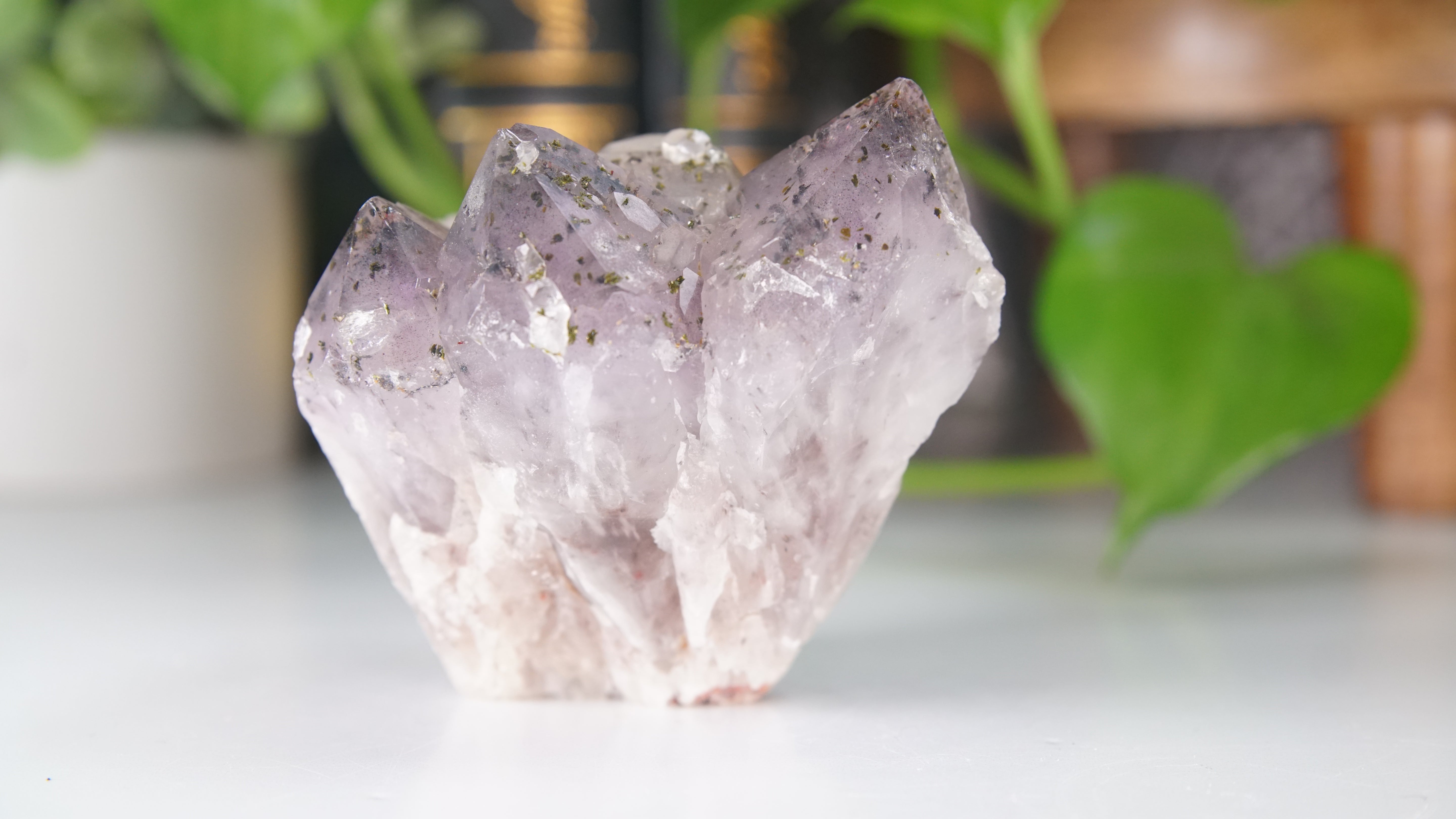 Amethyst Cluster with Epidote | Chinese Garden Quartz