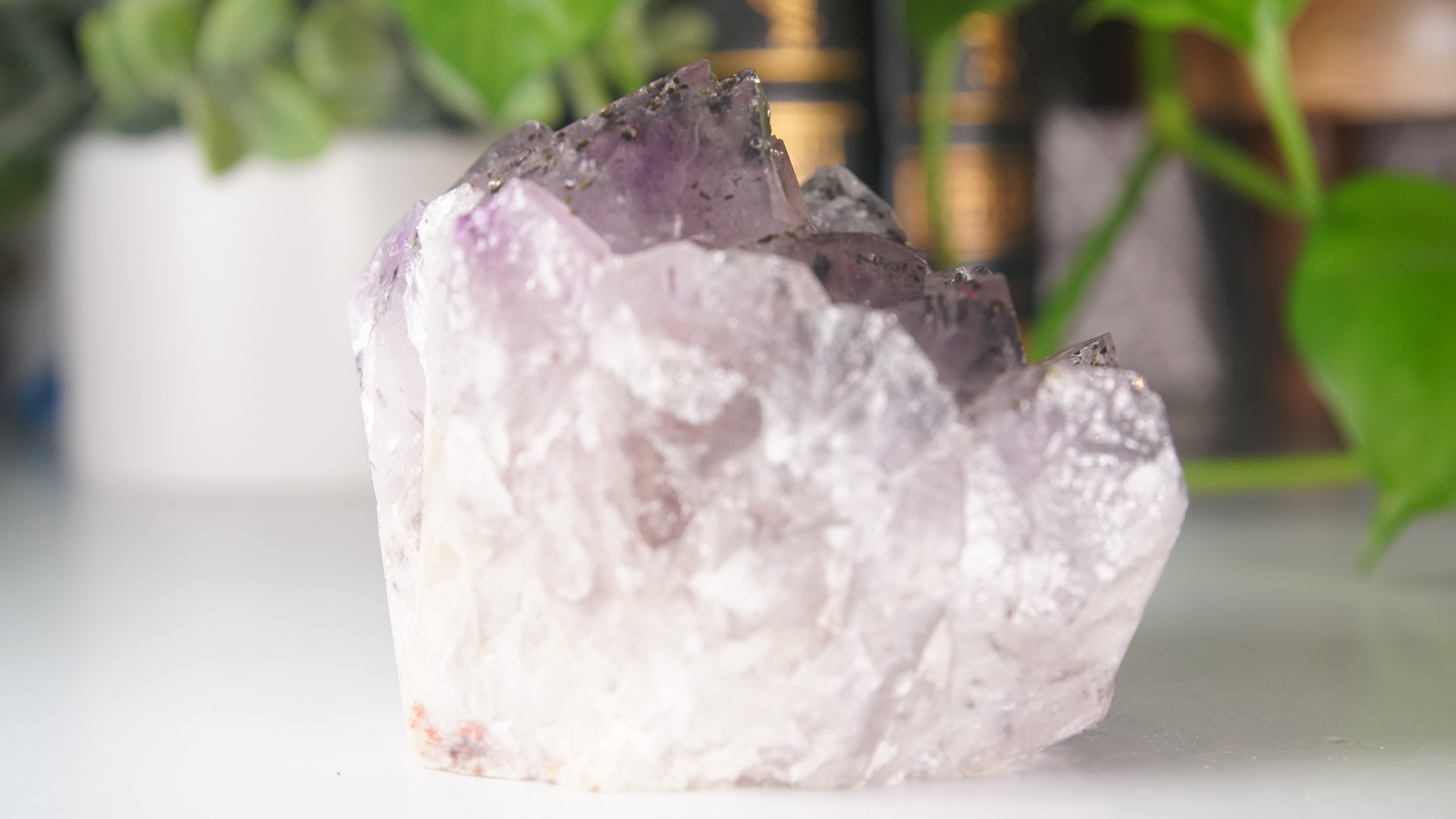 Amethyst Cluster with Epidote | Chinese Garden Quartz