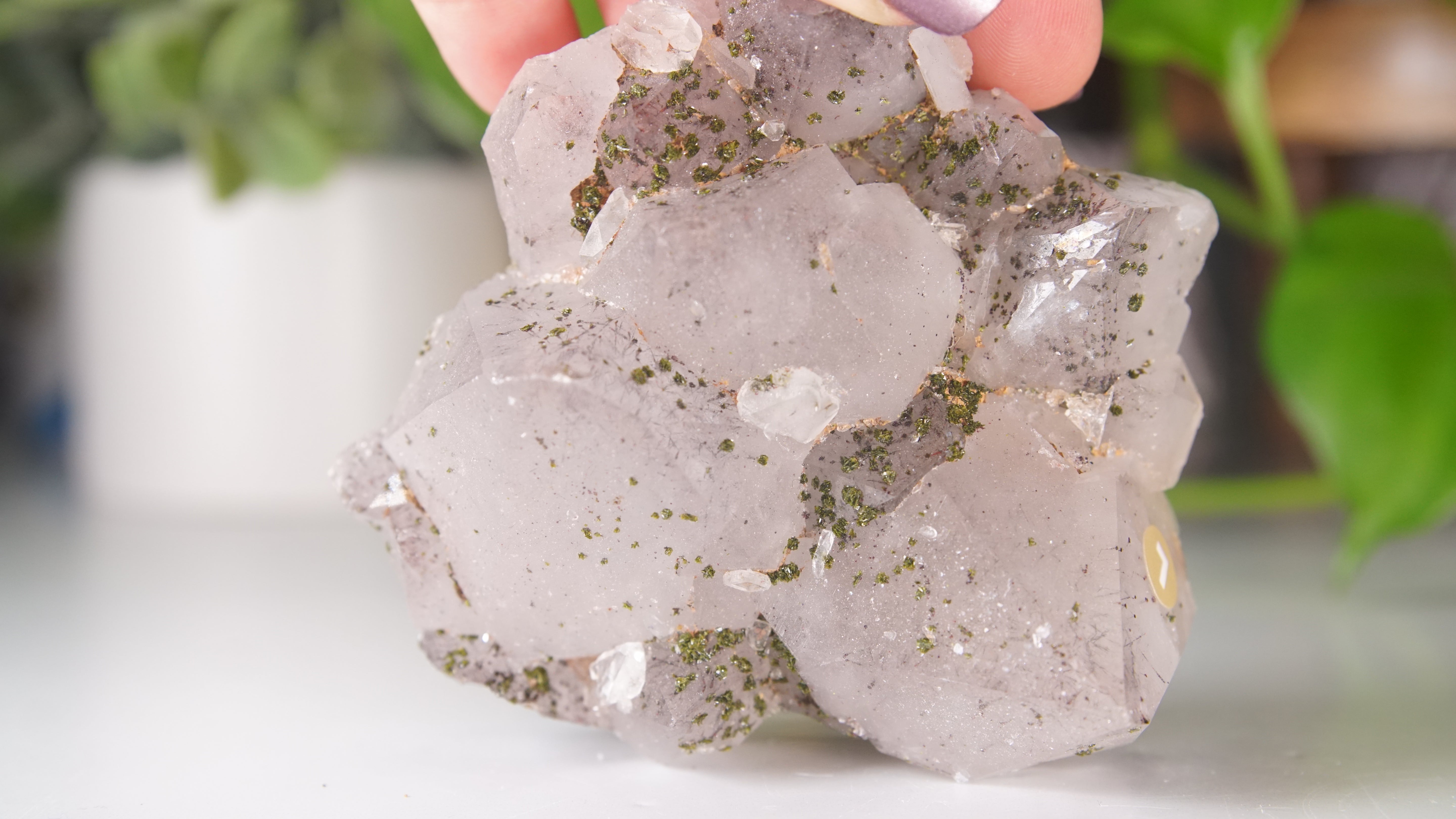 Chinese Garden Quartz Cluster With Rutile | Epidote & Garden Quartz