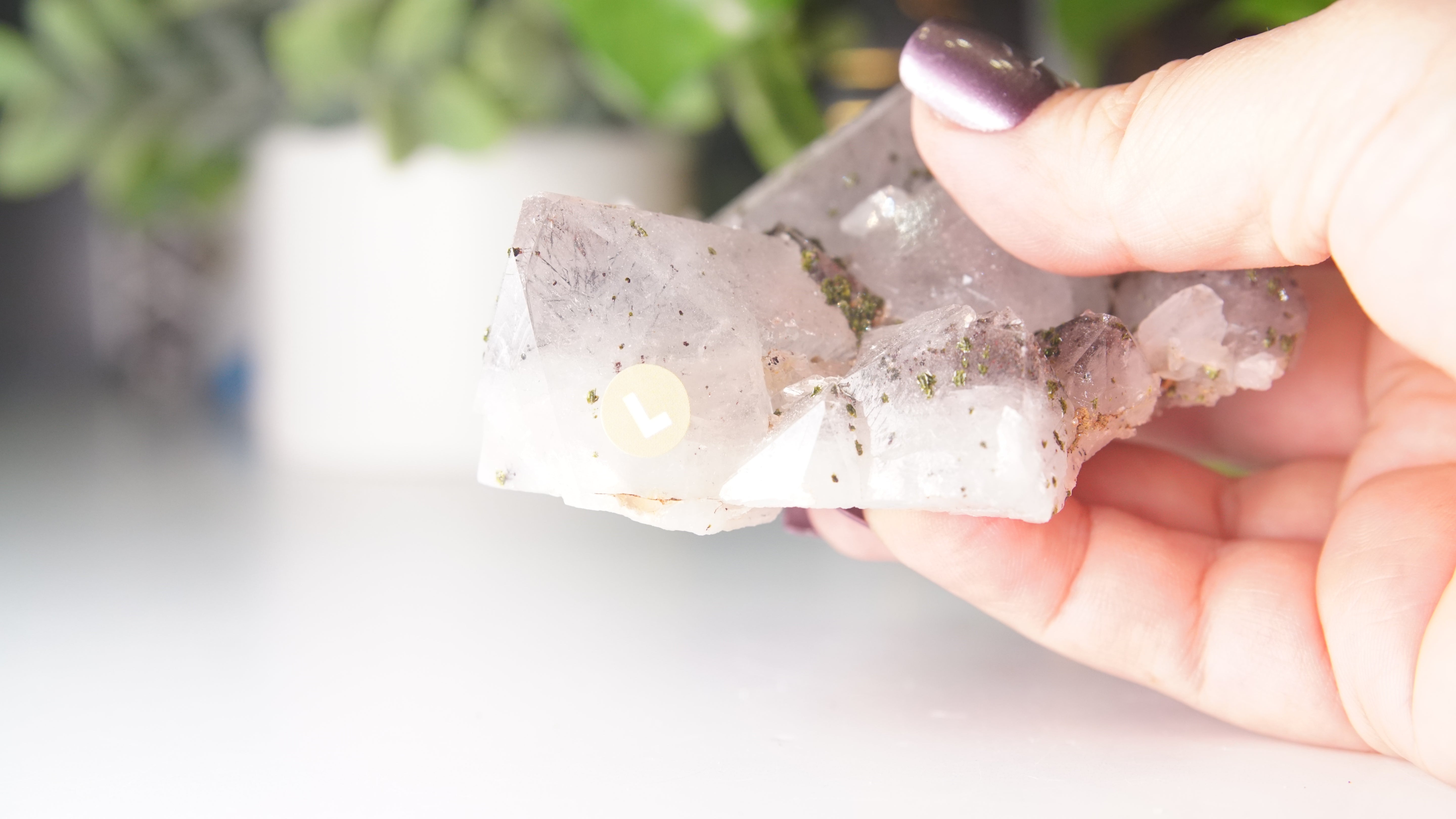 Chinese Garden Quartz Cluster With Rutile | Epidote & Garden Quartz