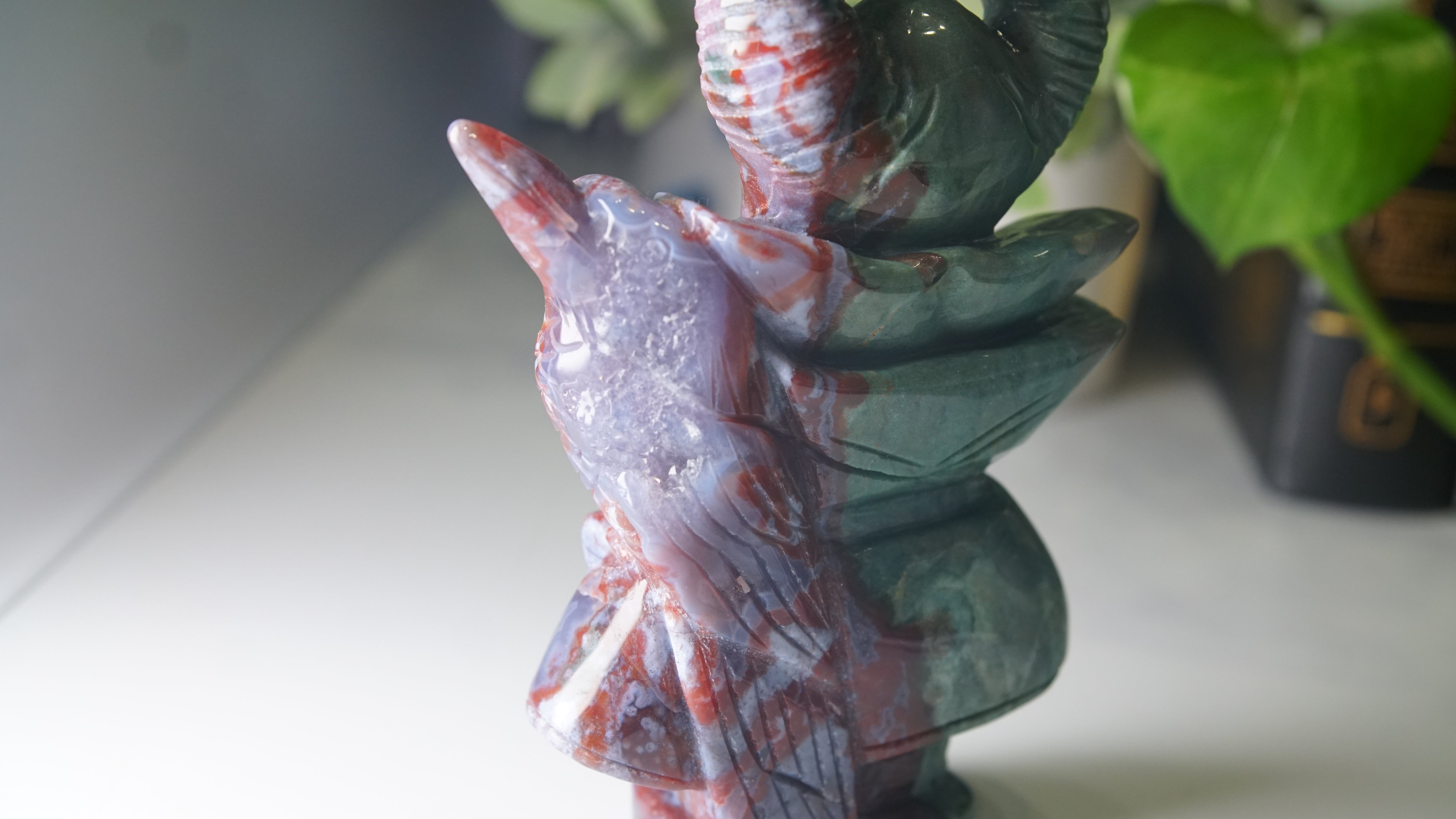 Ocean Jasper Boutique Villian Carving | Maleficent Carving