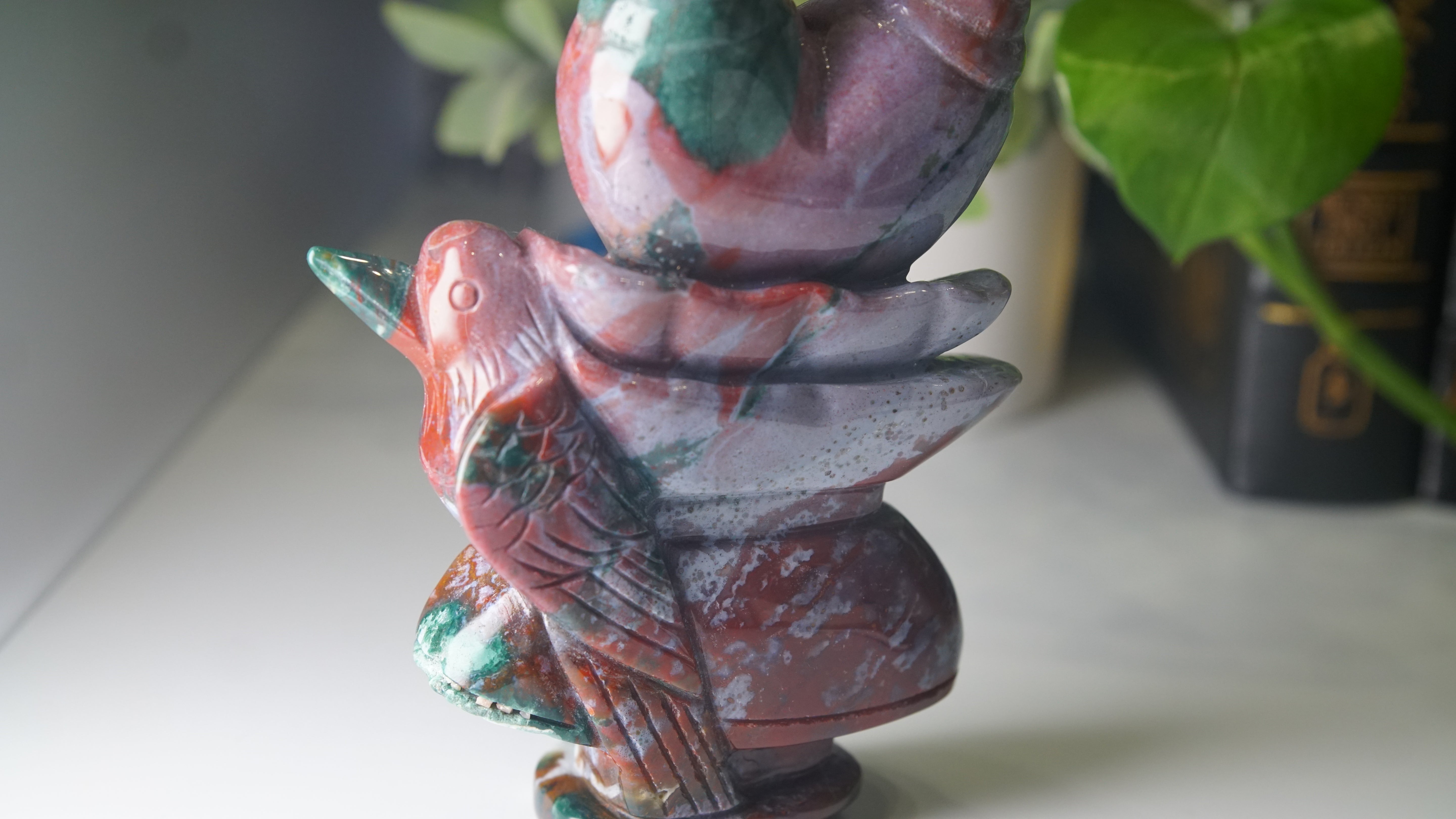 Ocean Jasper Boutique Villain Carving | Queen Of Hearts Carving