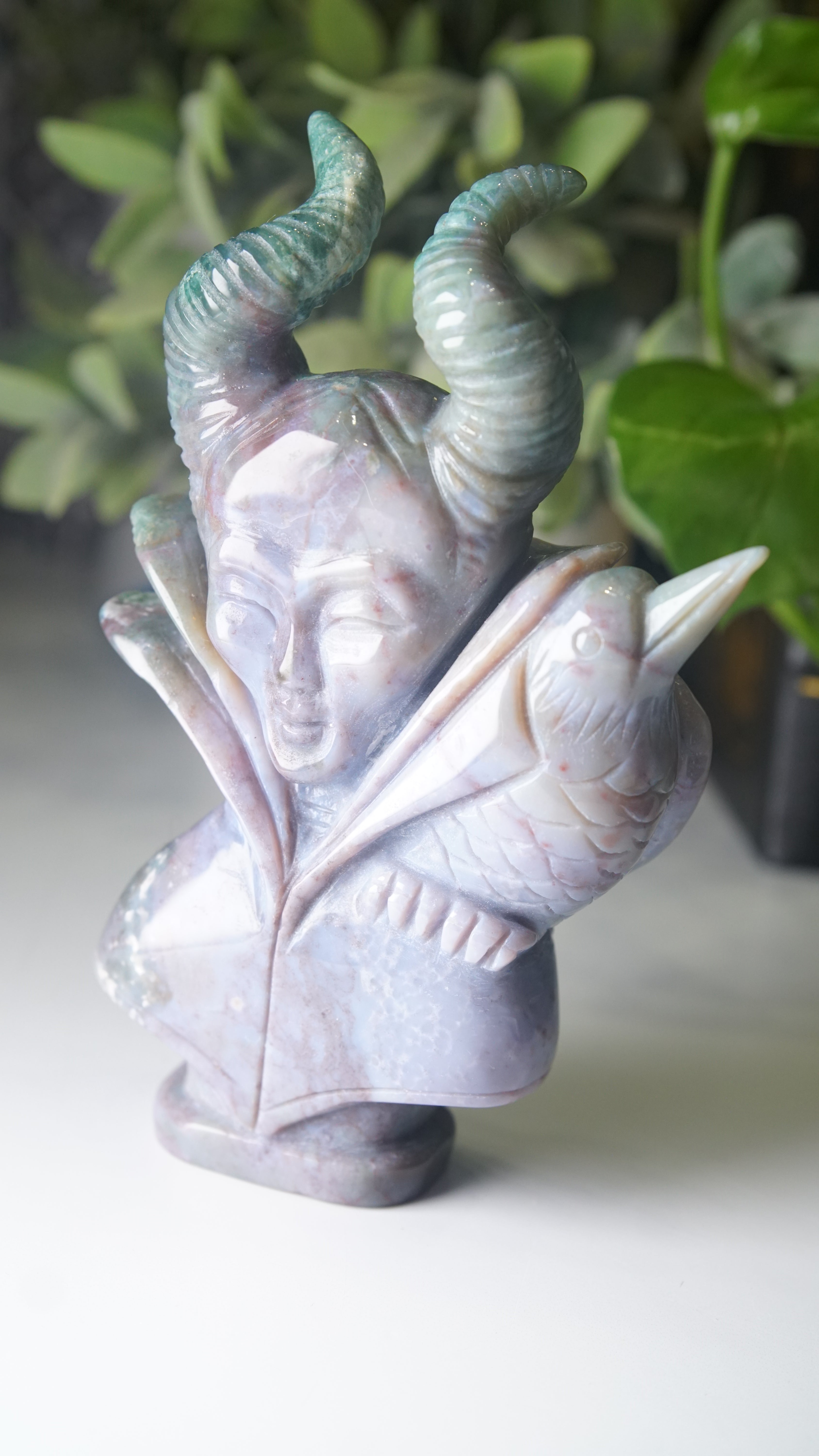 Ocean Jasper Boutique Villain Carving | Maleficent Carving