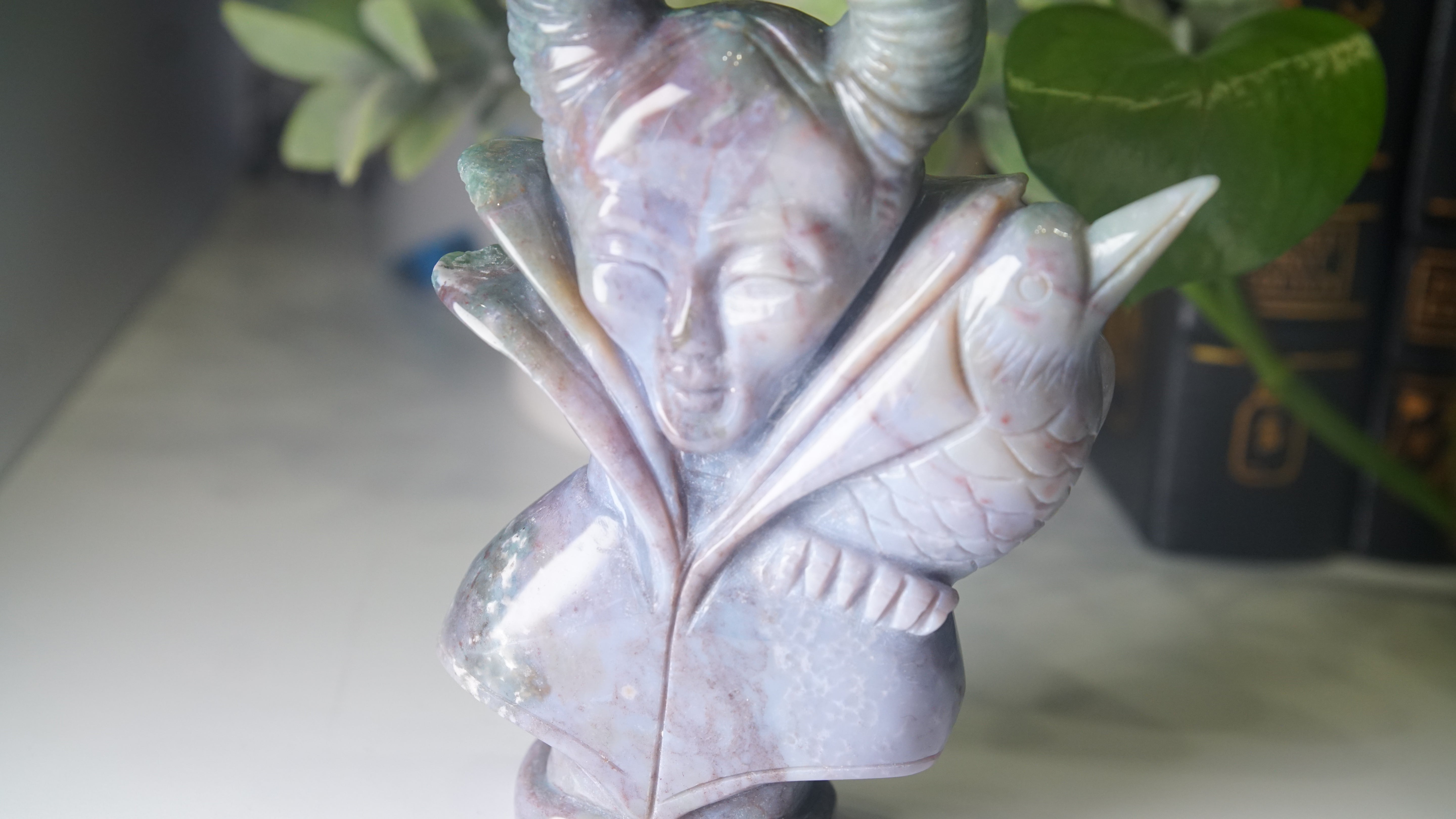 Ocean Jasper Boutique Villain Carving | Maleficent Carving