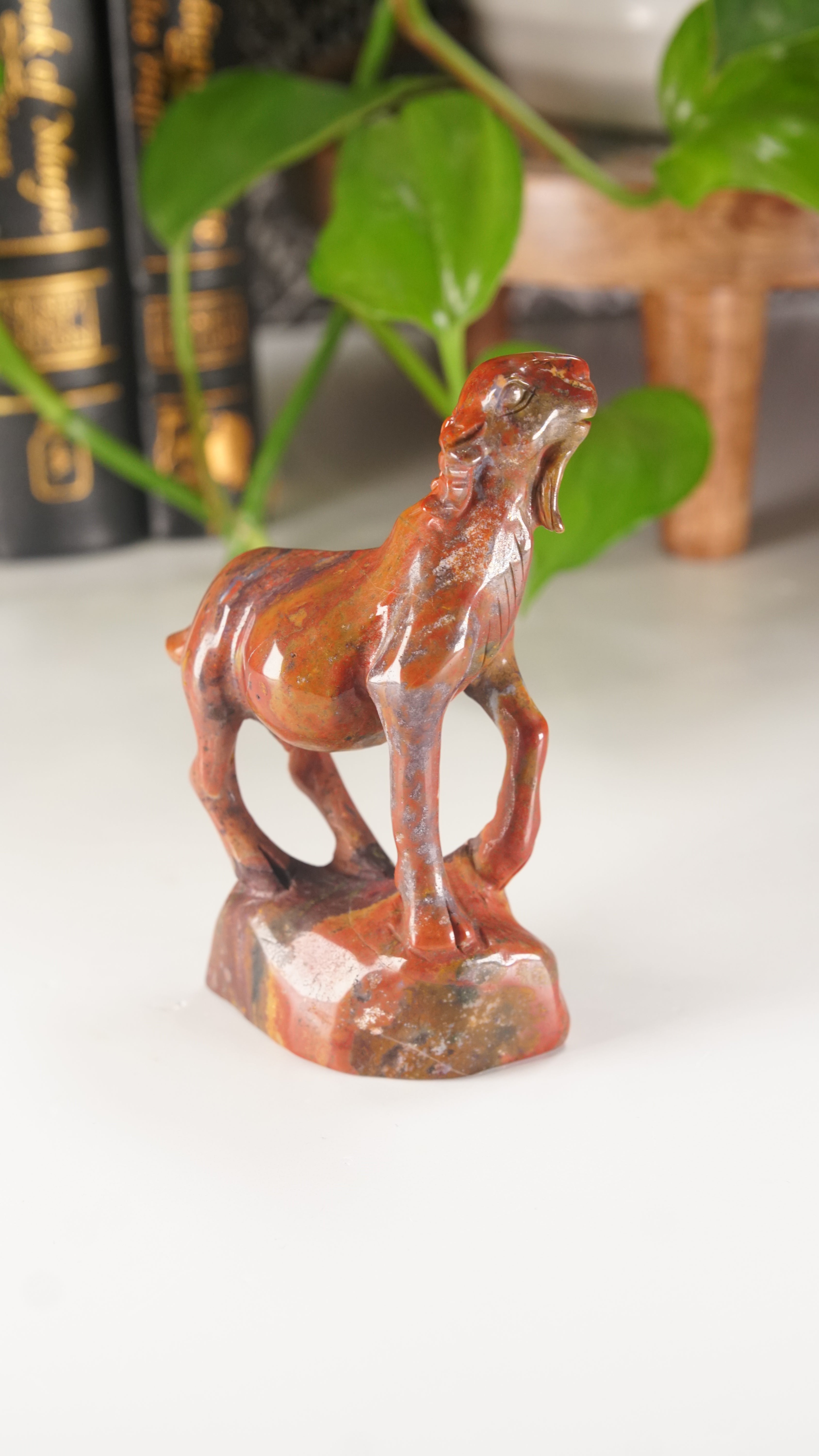 Ocean Jasper Boutique Goat Carving