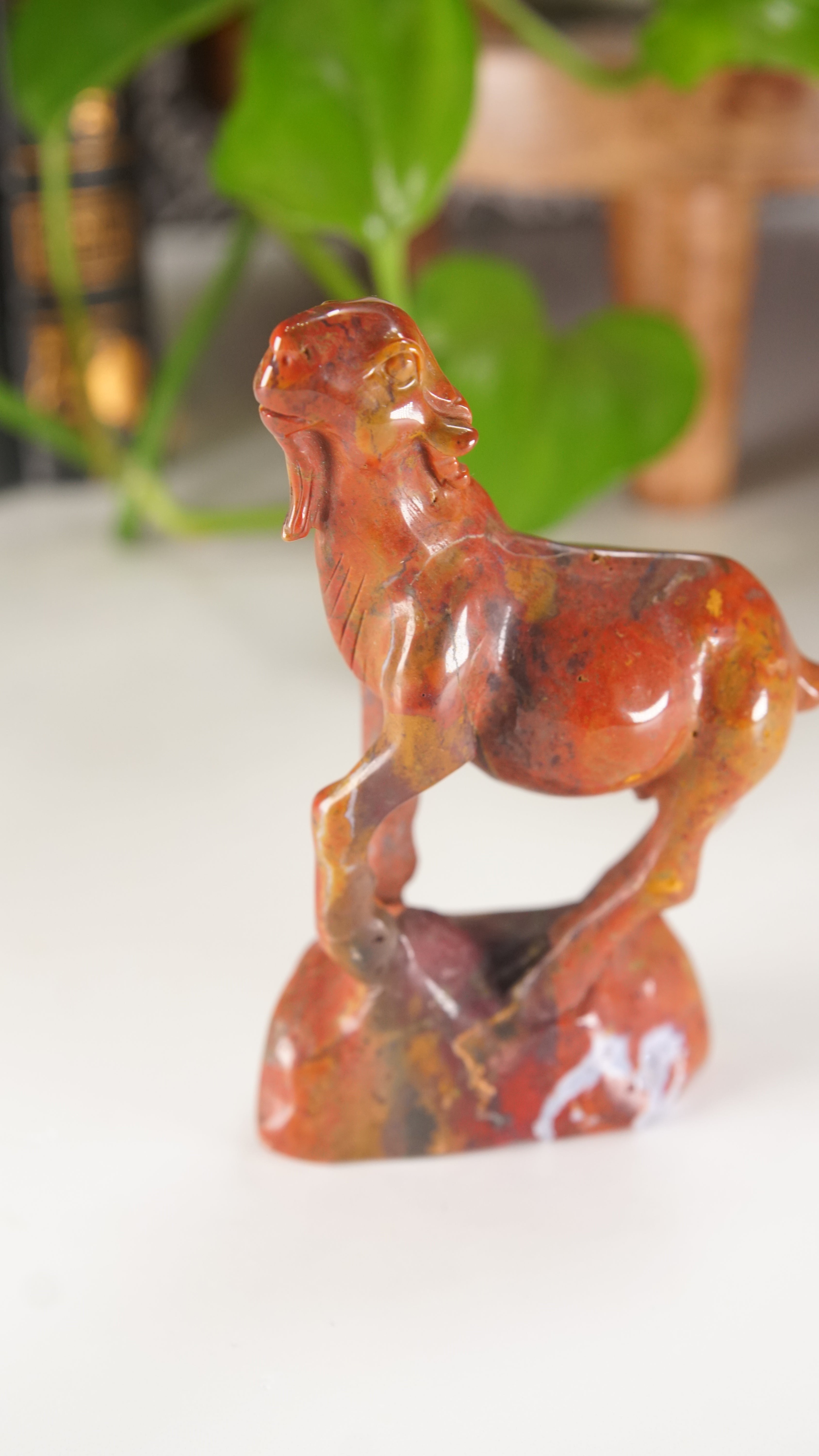 Ocean Jasper Boutique Goat Carving