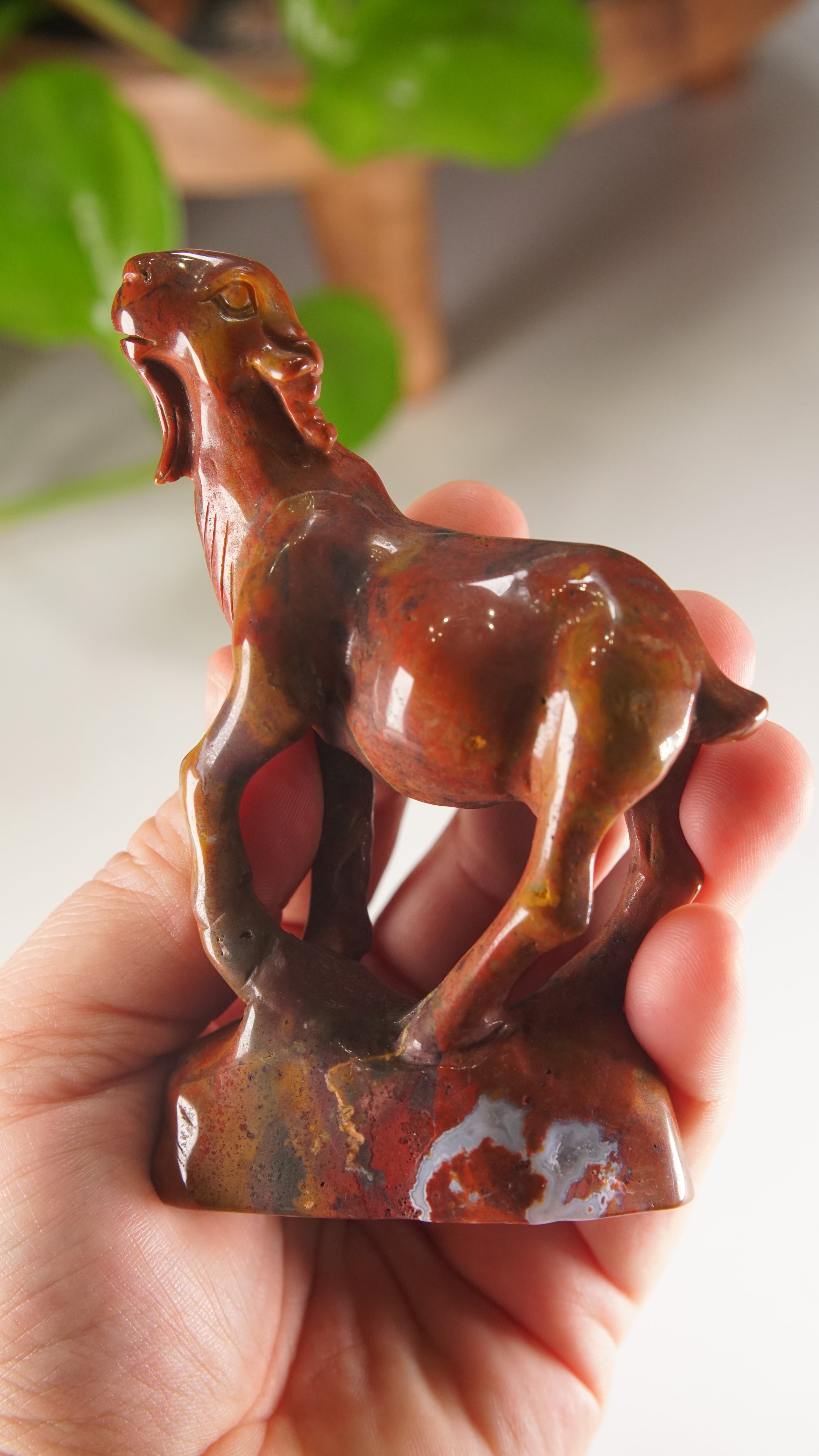 Ocean Jasper Boutique Goat Carving