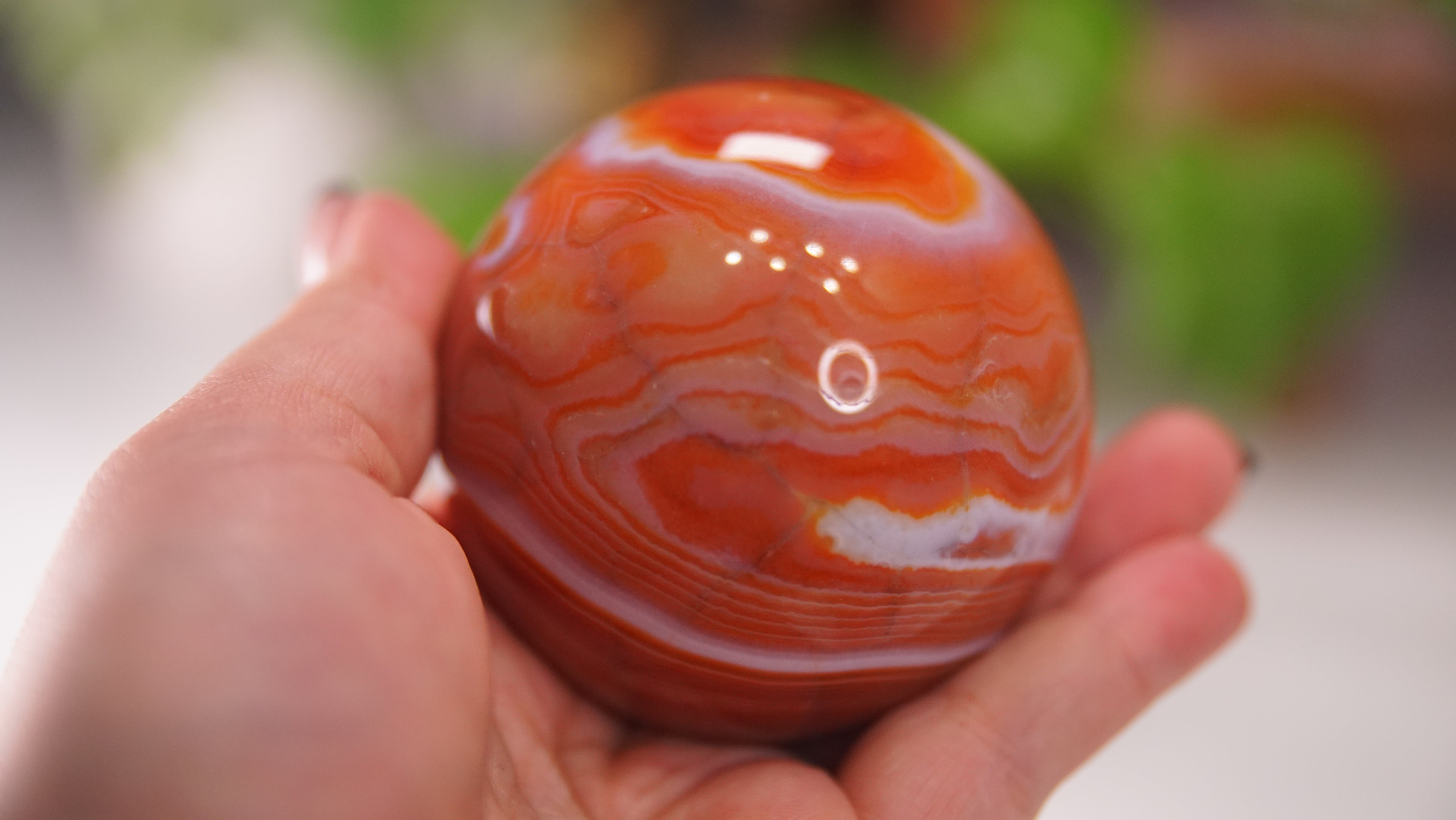 Stunning Carnelian Spheres | High Quality | US Seller (D)