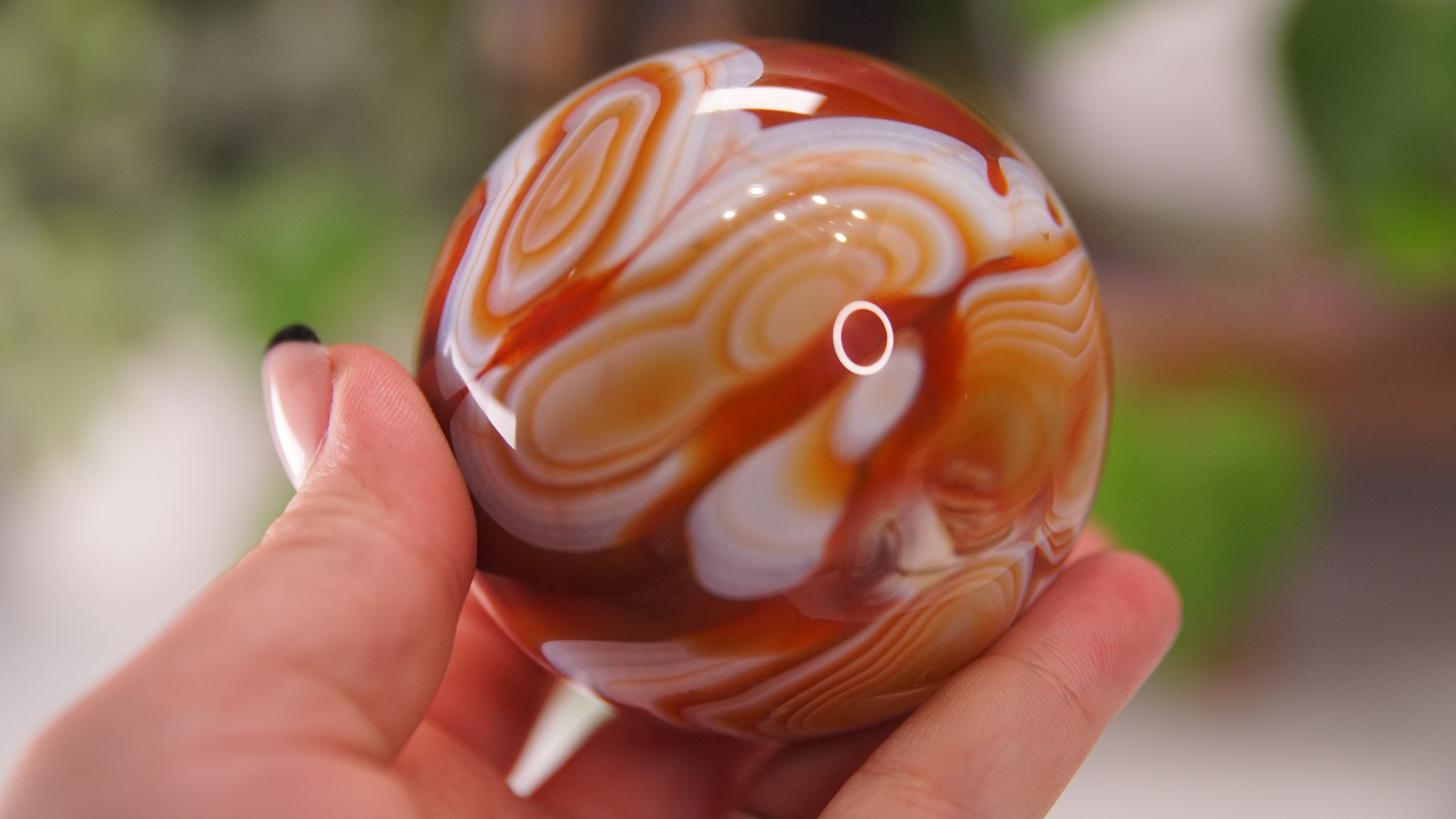 Stunning Carnelian Spheres | High Quality | US Seller (E)