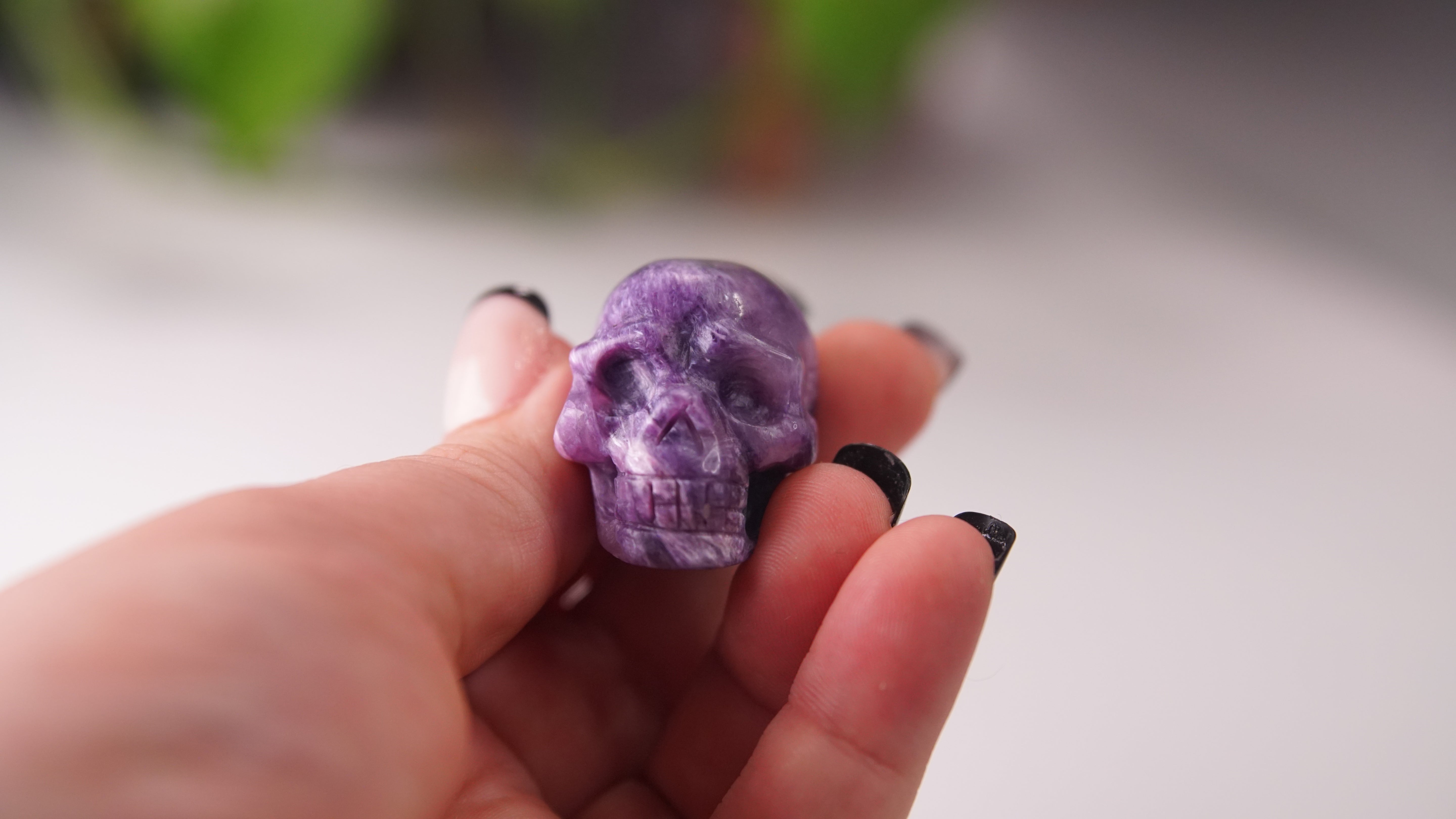 High Quality Charoite Crystal Carving (Z)