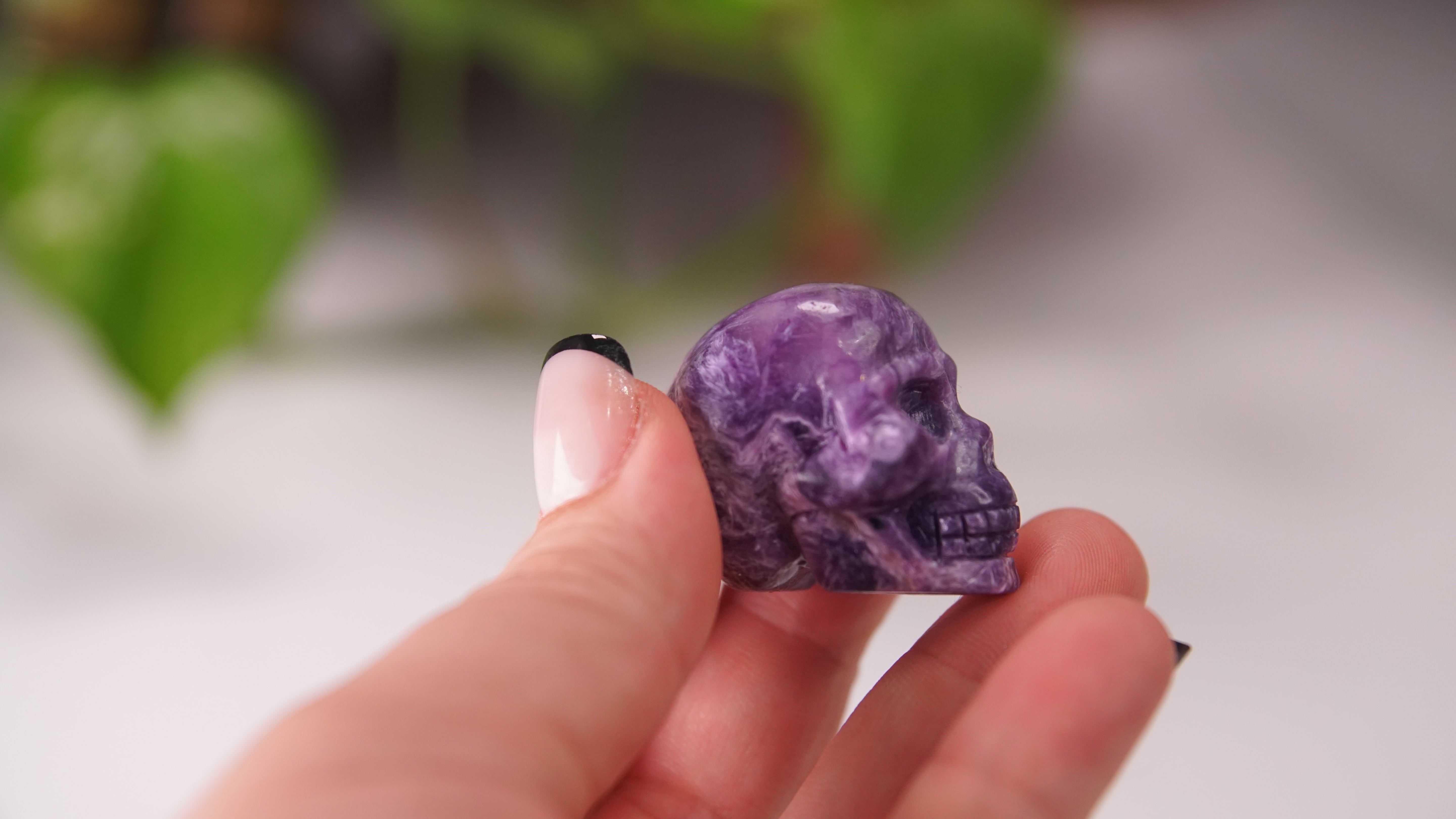 High Quality Charoite Crystal Carving (Y)