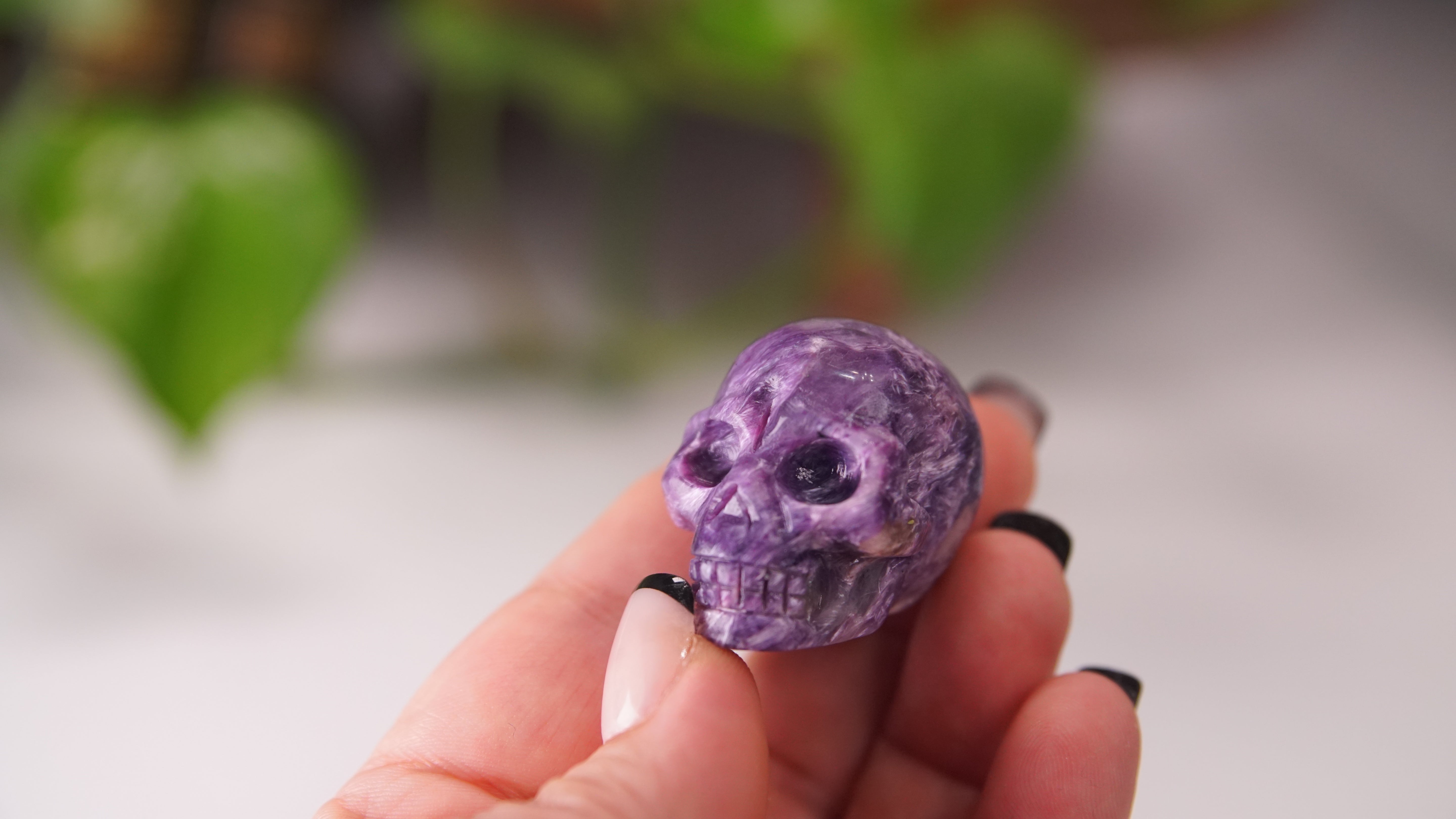 High Quality Charoite Crystal Carving (Y)