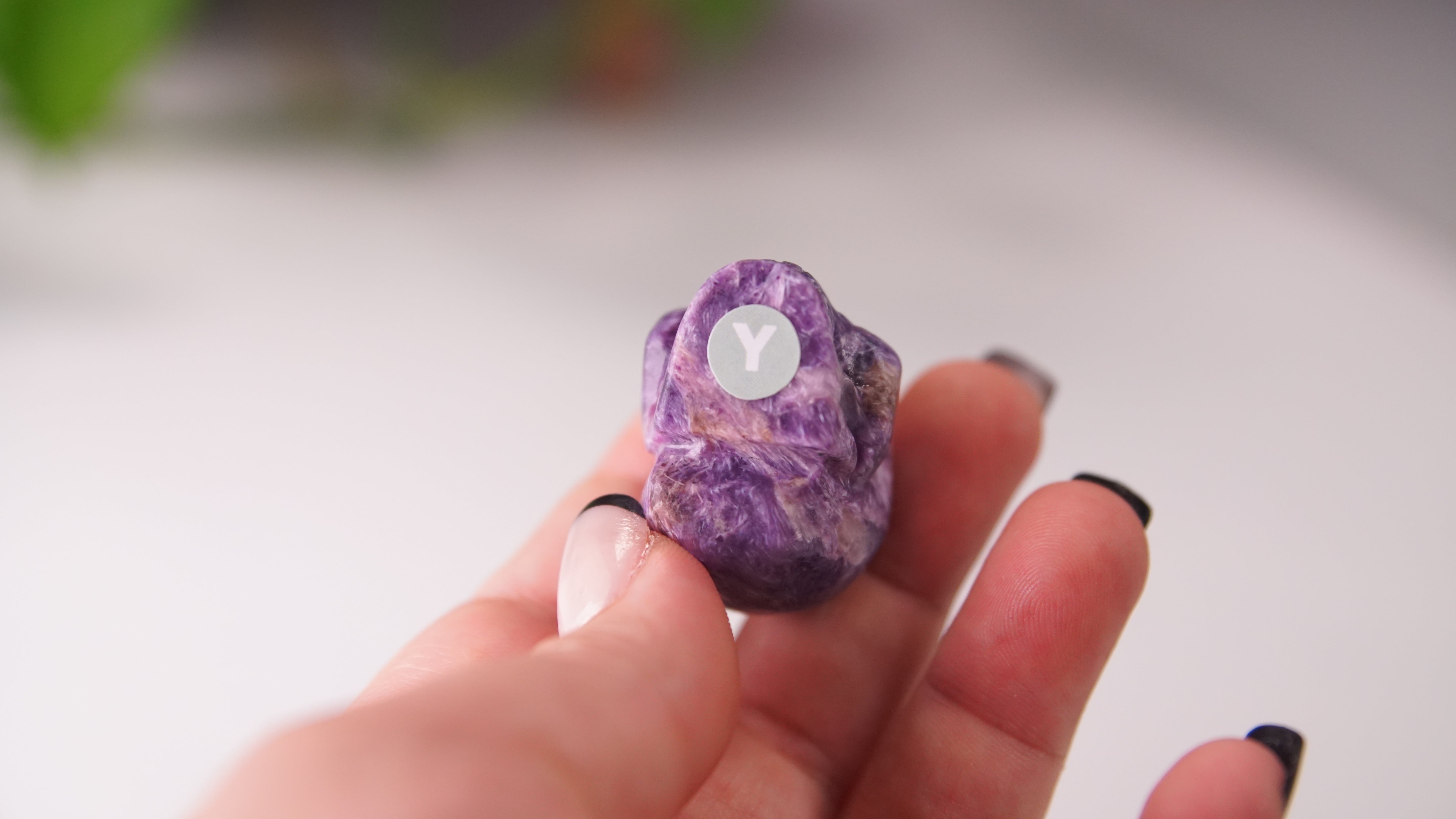 High Quality Charoite Crystal Carving (Y)