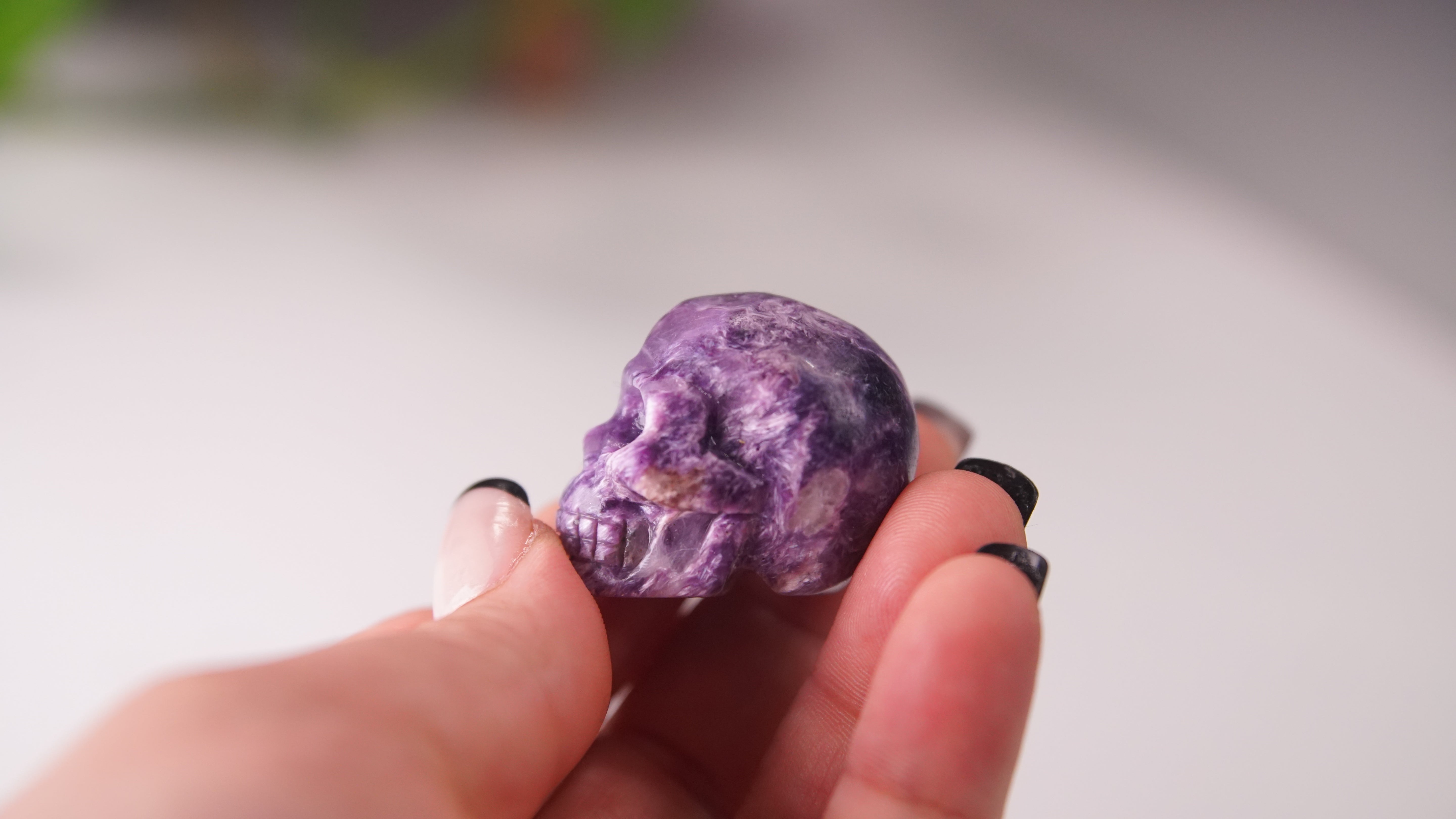 High Quality Charoite Crystal Carving (Y)