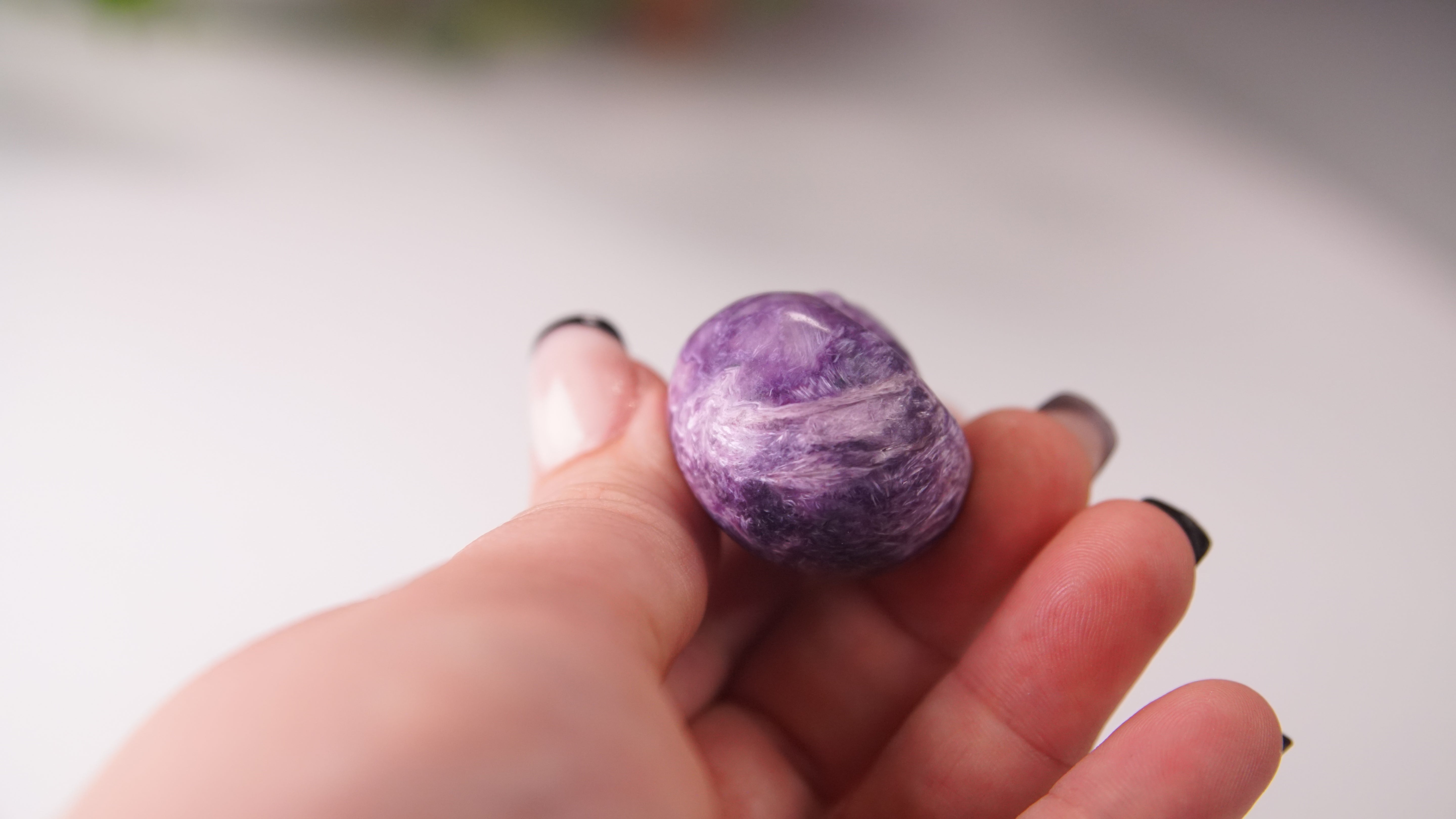 High Quality Charoite Crystal Carving (Y)