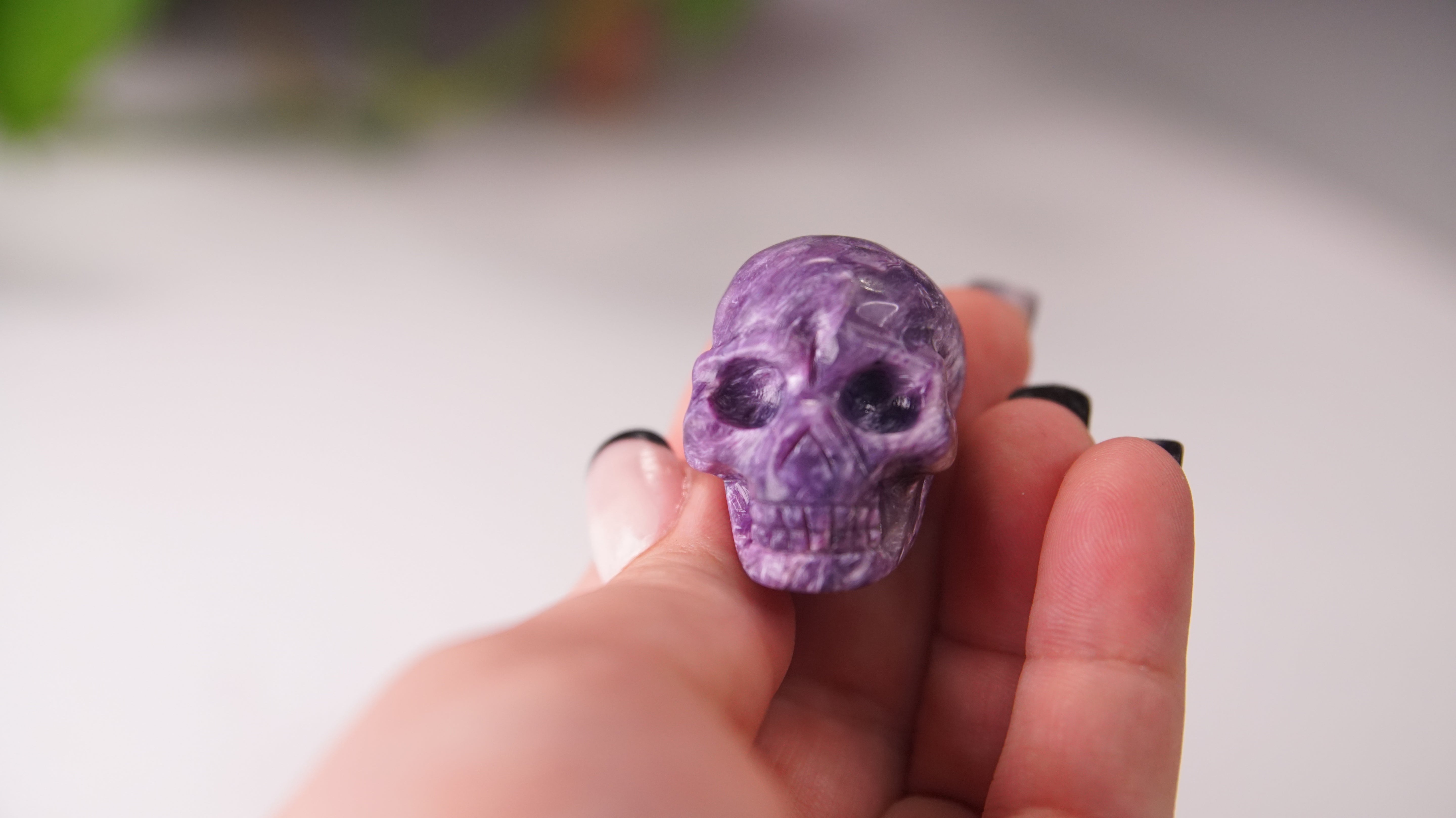 High Quality Charoite Crystal Carving (Y)