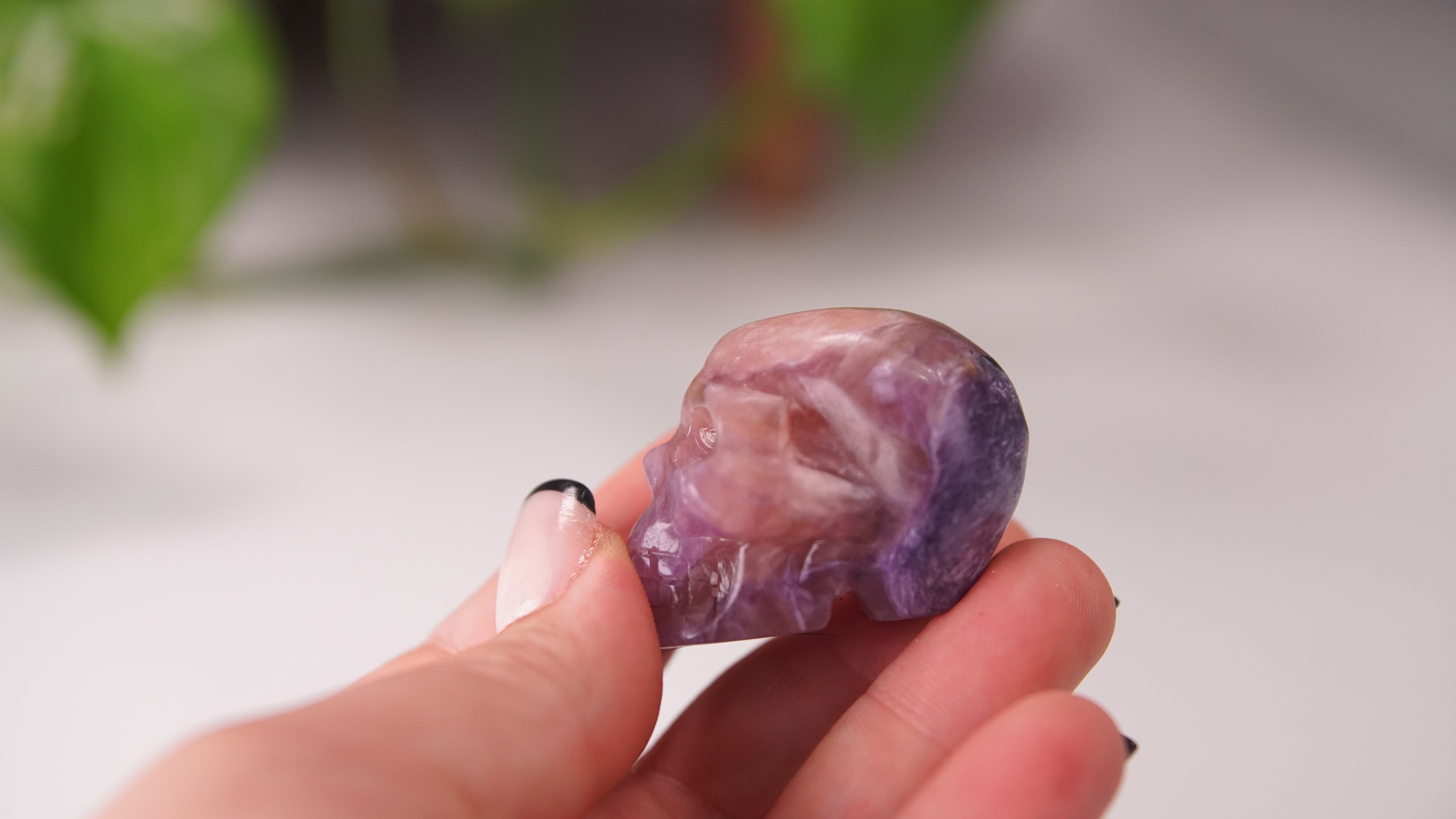 High Quality Charoite Crystal Carving (X)