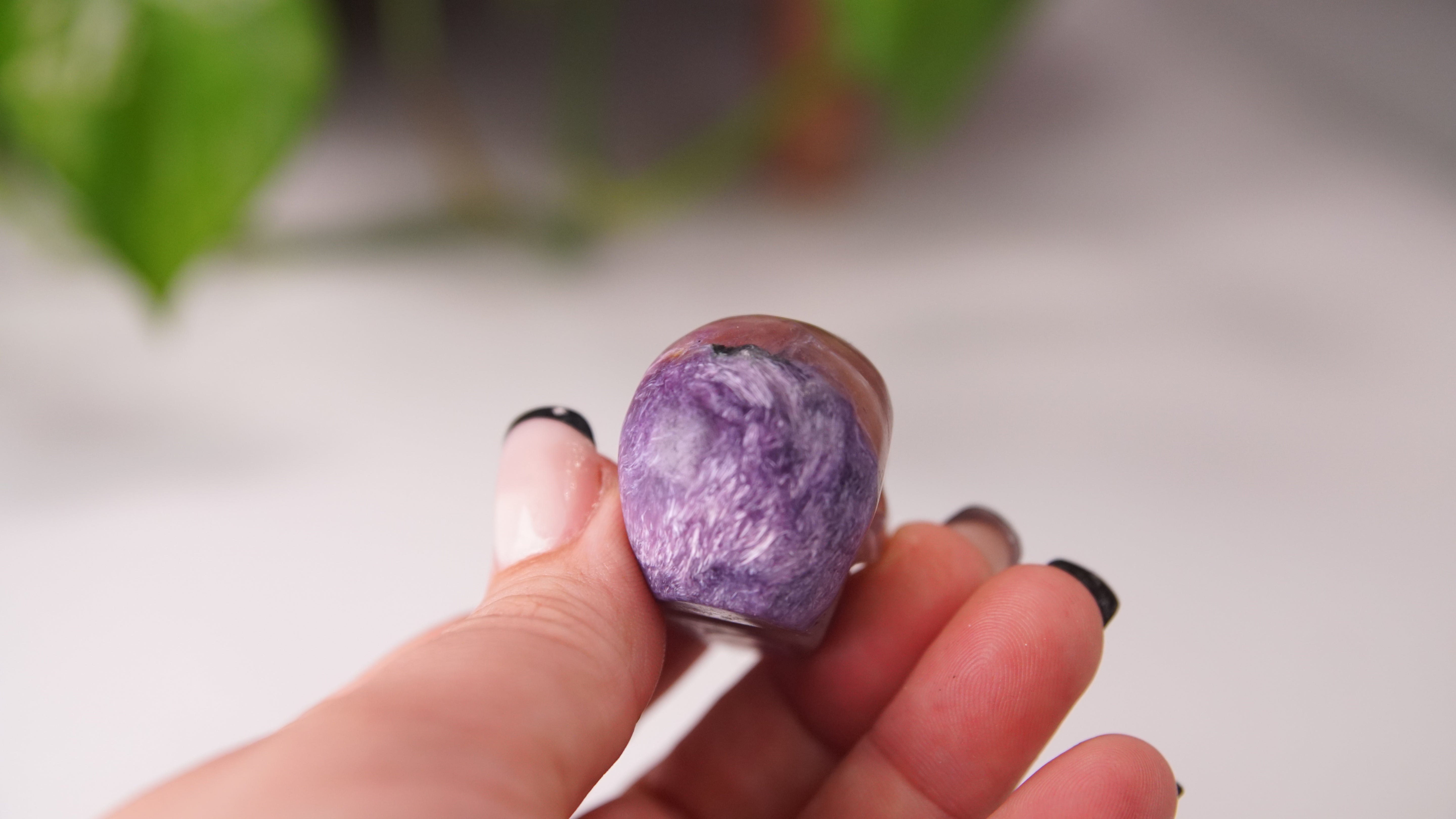 High Quality Charoite Crystal Carving (X)