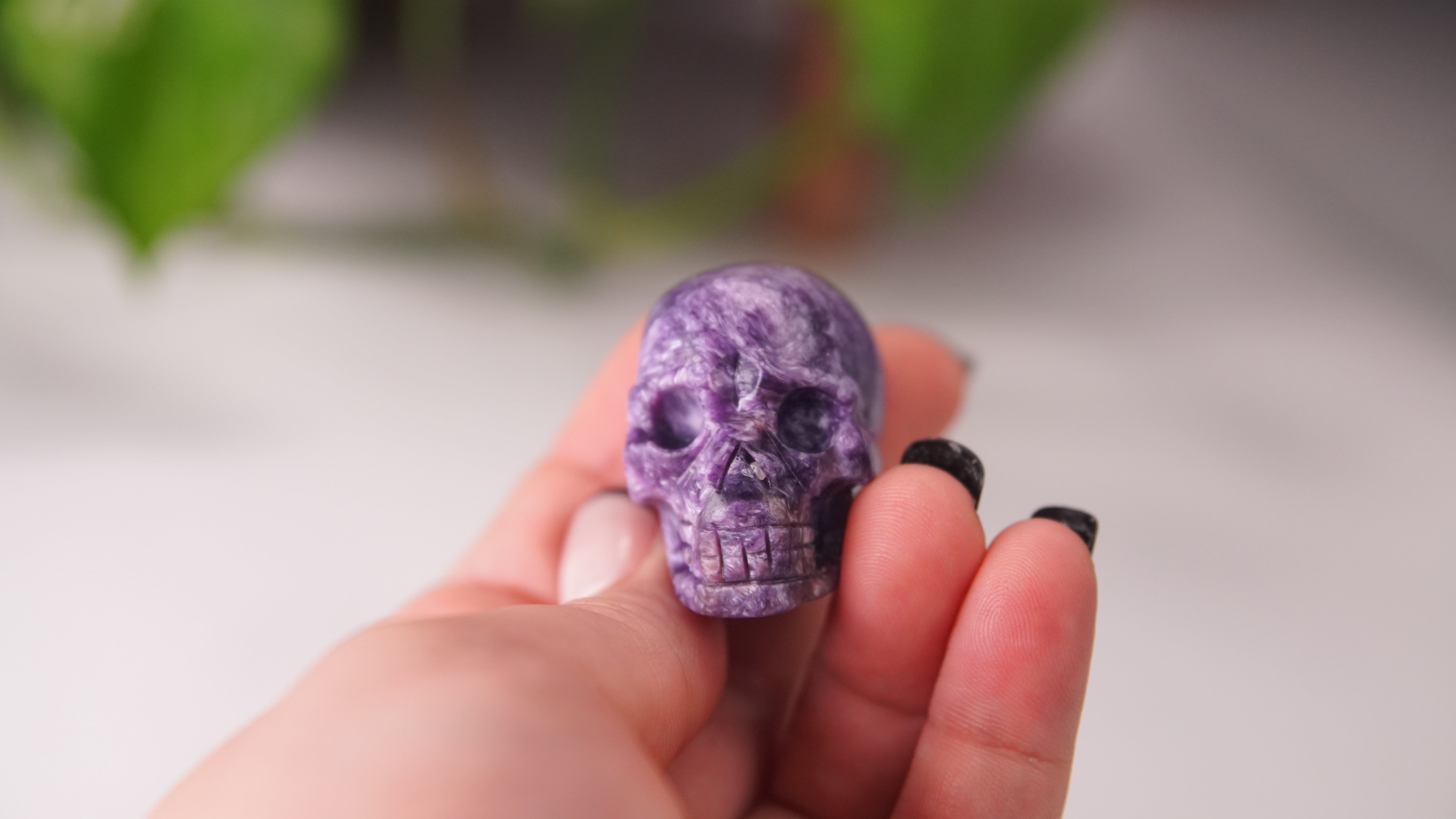 High Quality Charoite Crystal Carving (W)