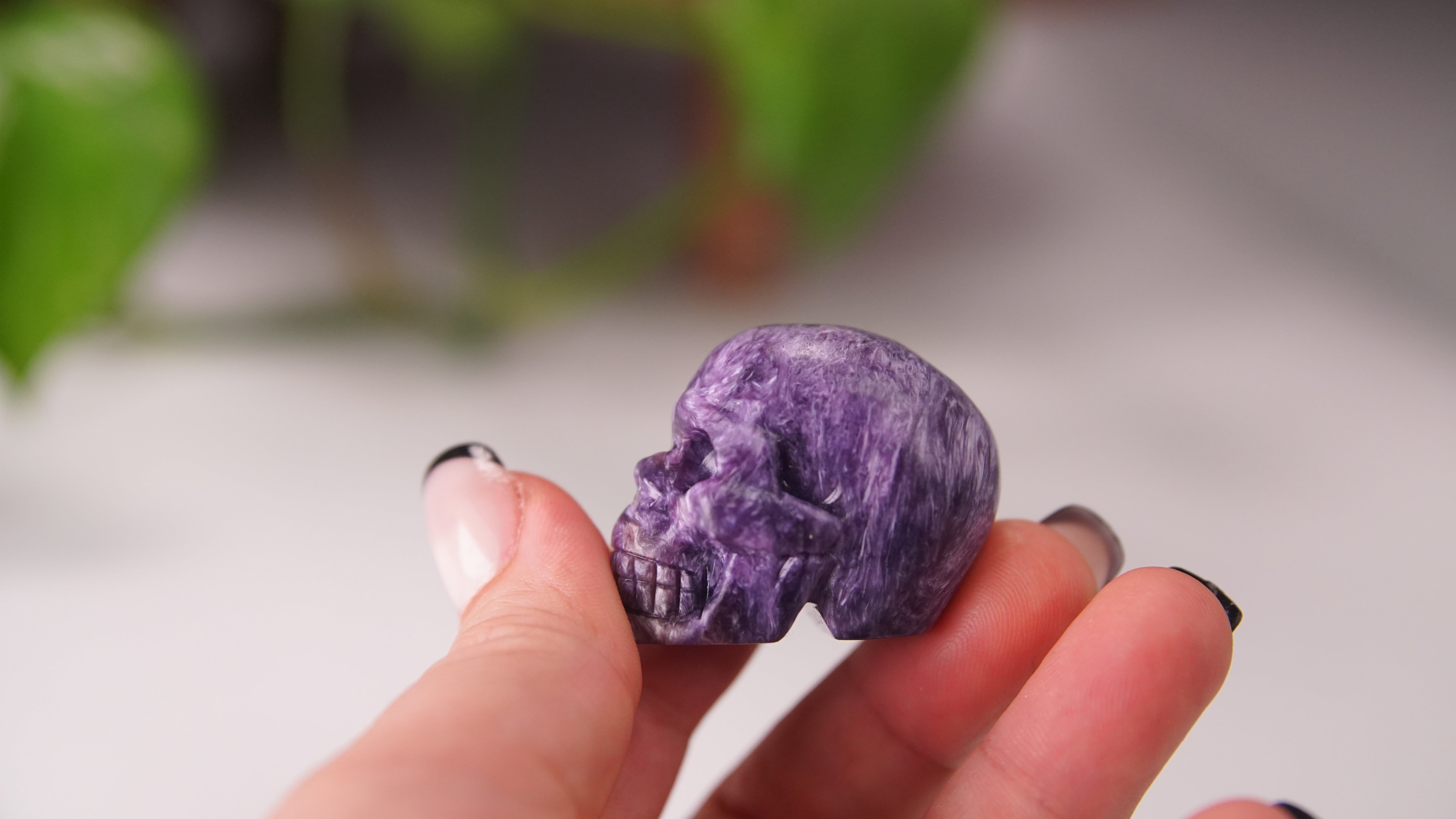 High Quality Charoite Crystal Carving (W)