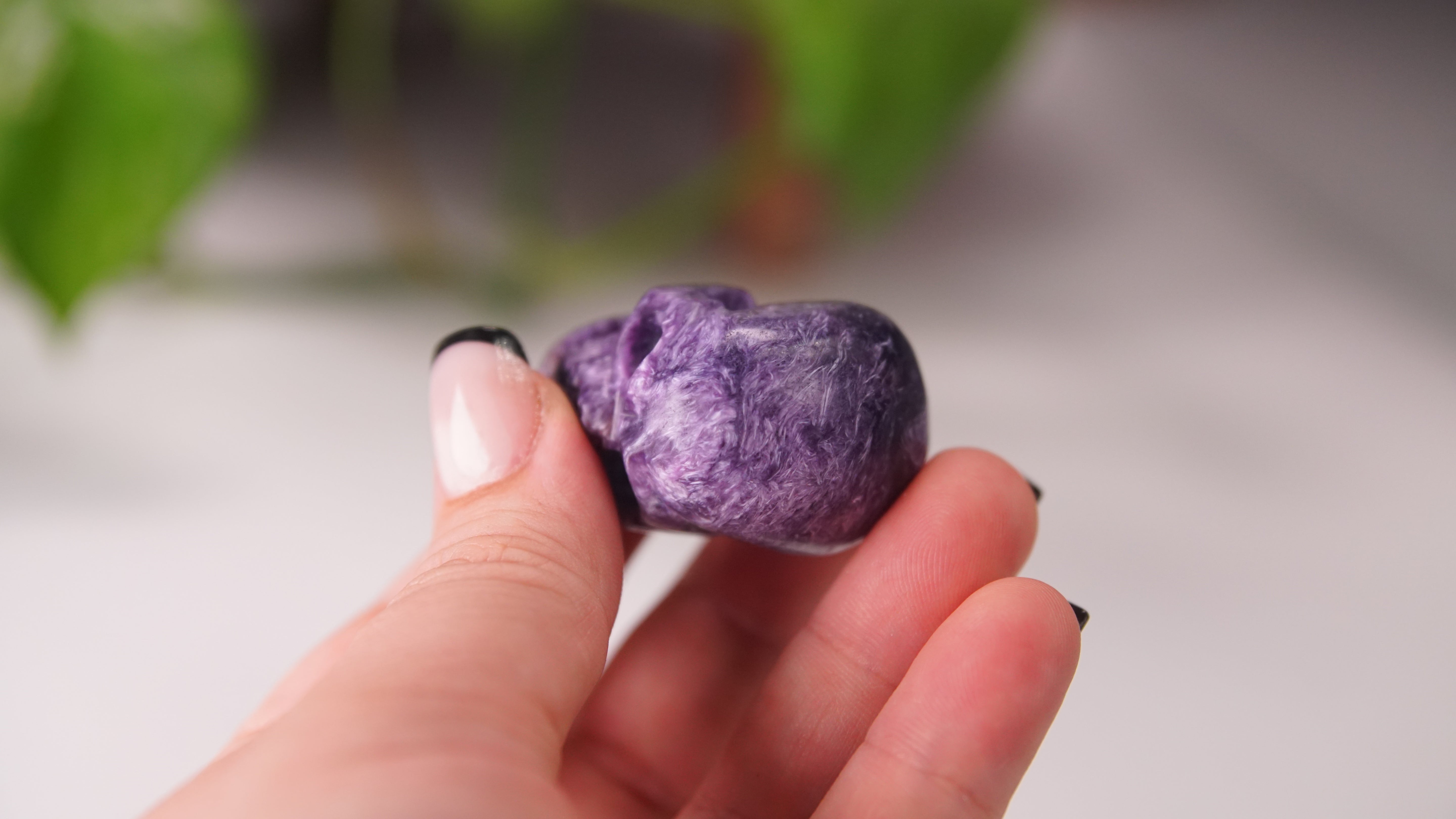High Quality Charoite Crystal Carving (W)