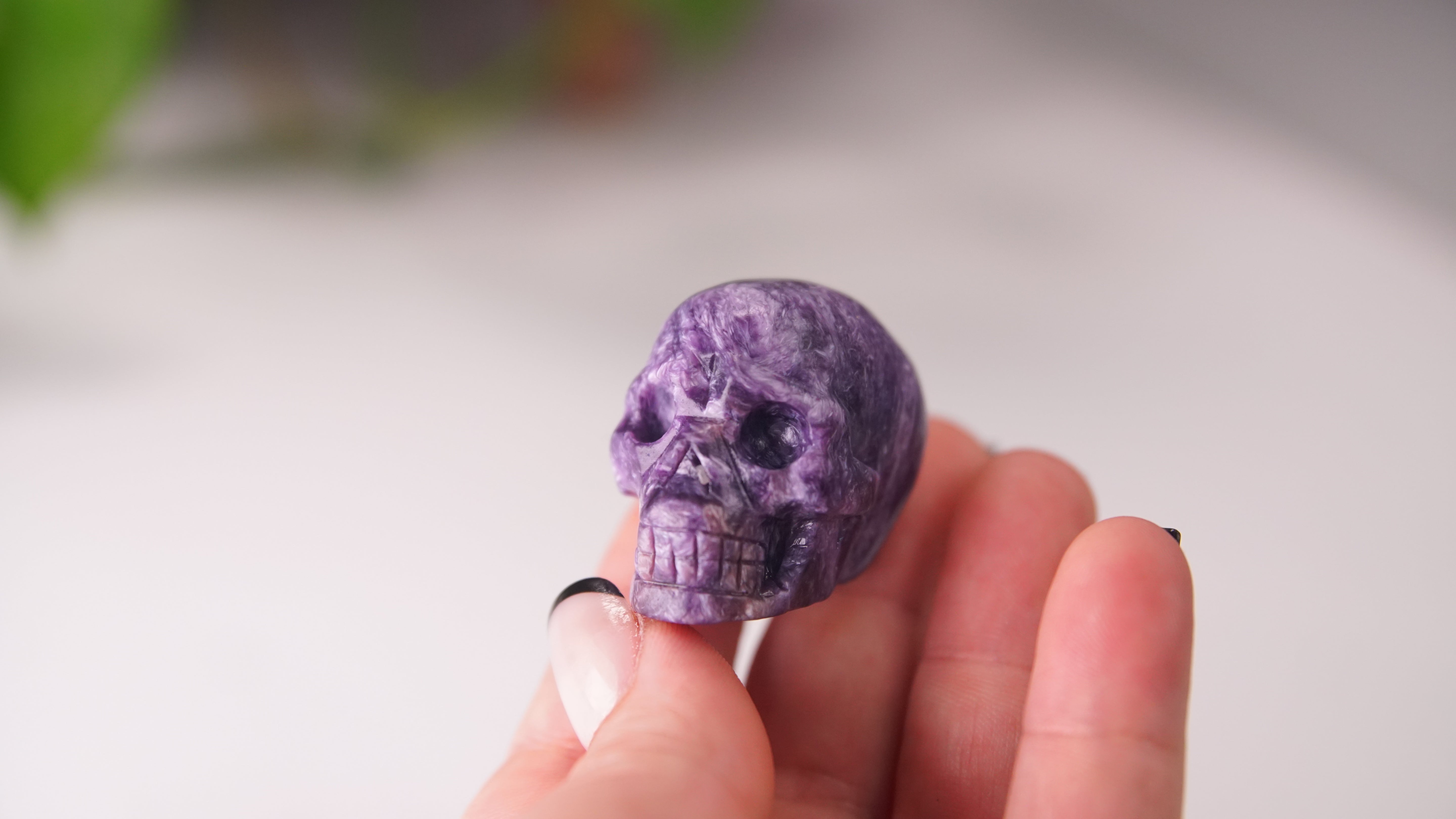 High Quality Charoite Crystal Carving (W)
