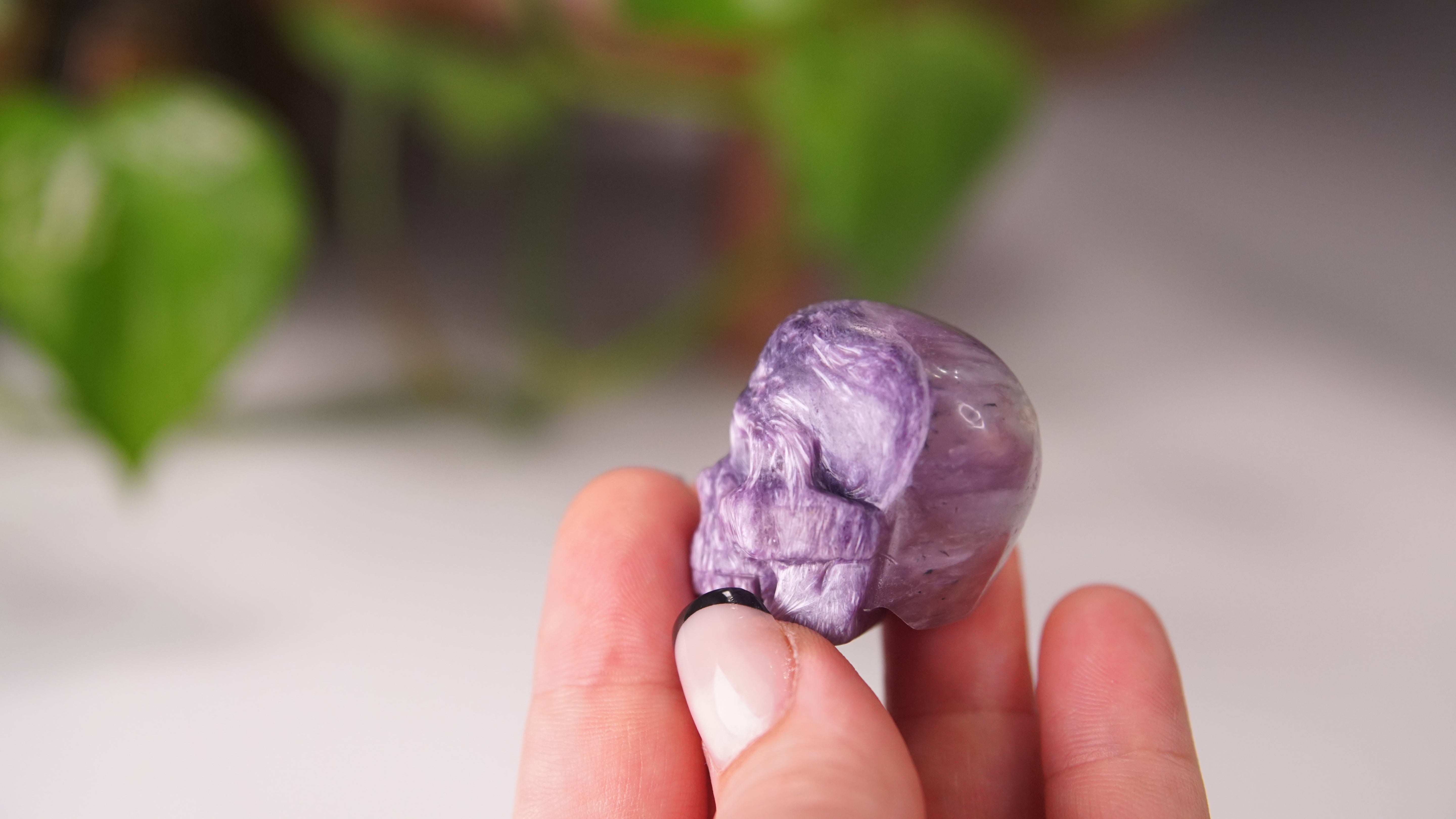 High Quality Charoite Crystal Carving (V)