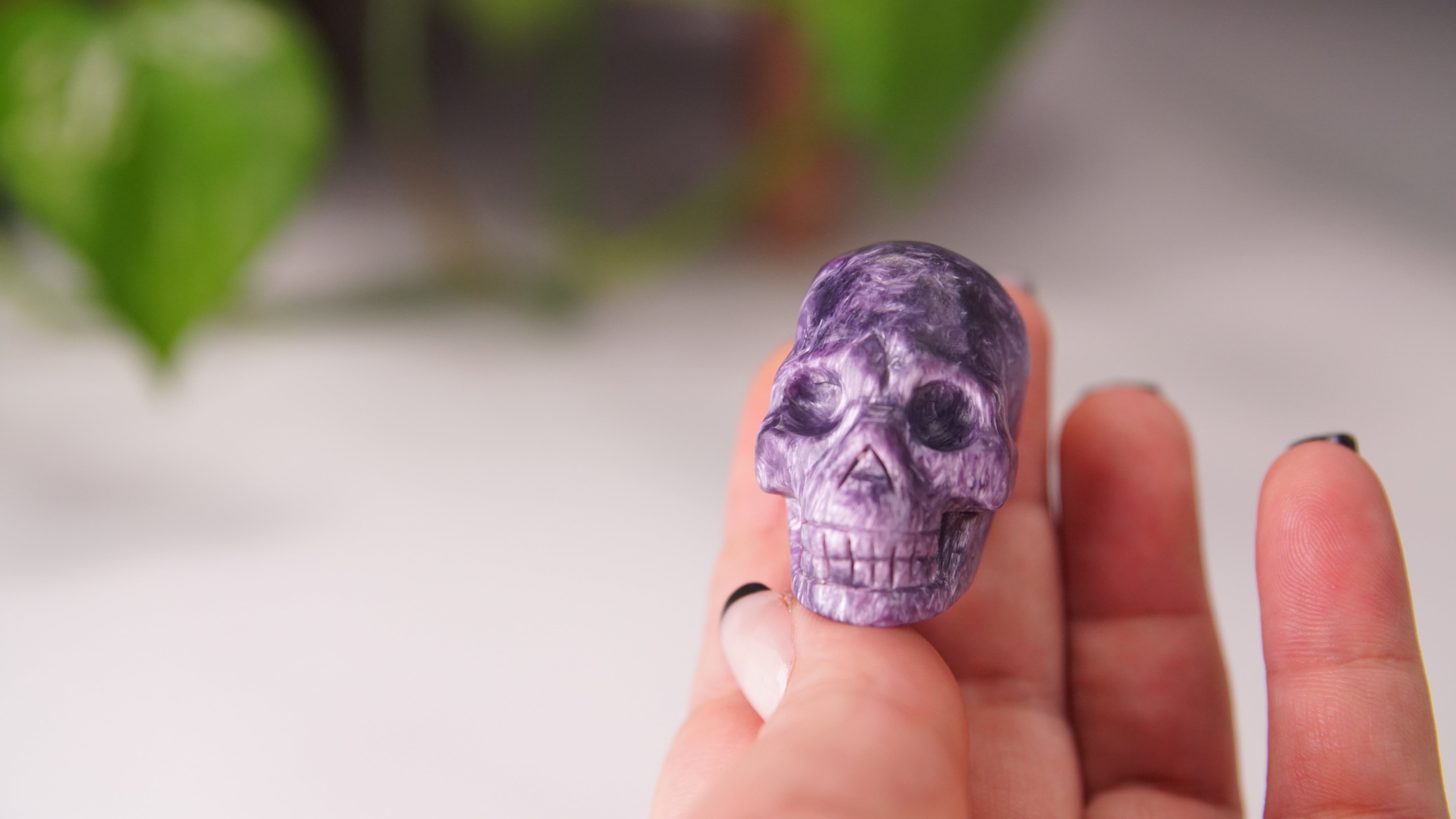 High Quality Charoite Crystal Carving (V)