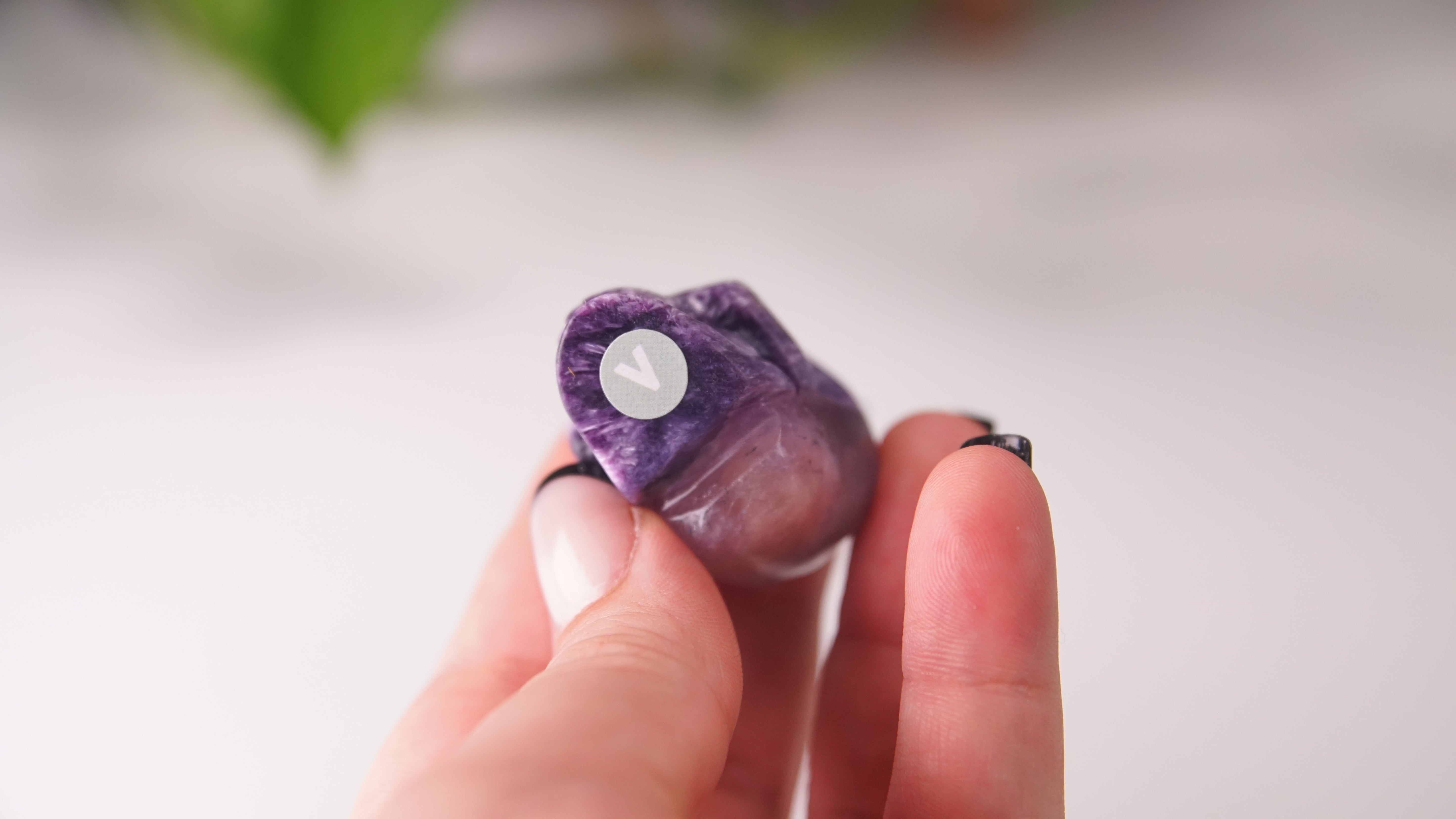 High Quality Charoite Crystal Carving (V)