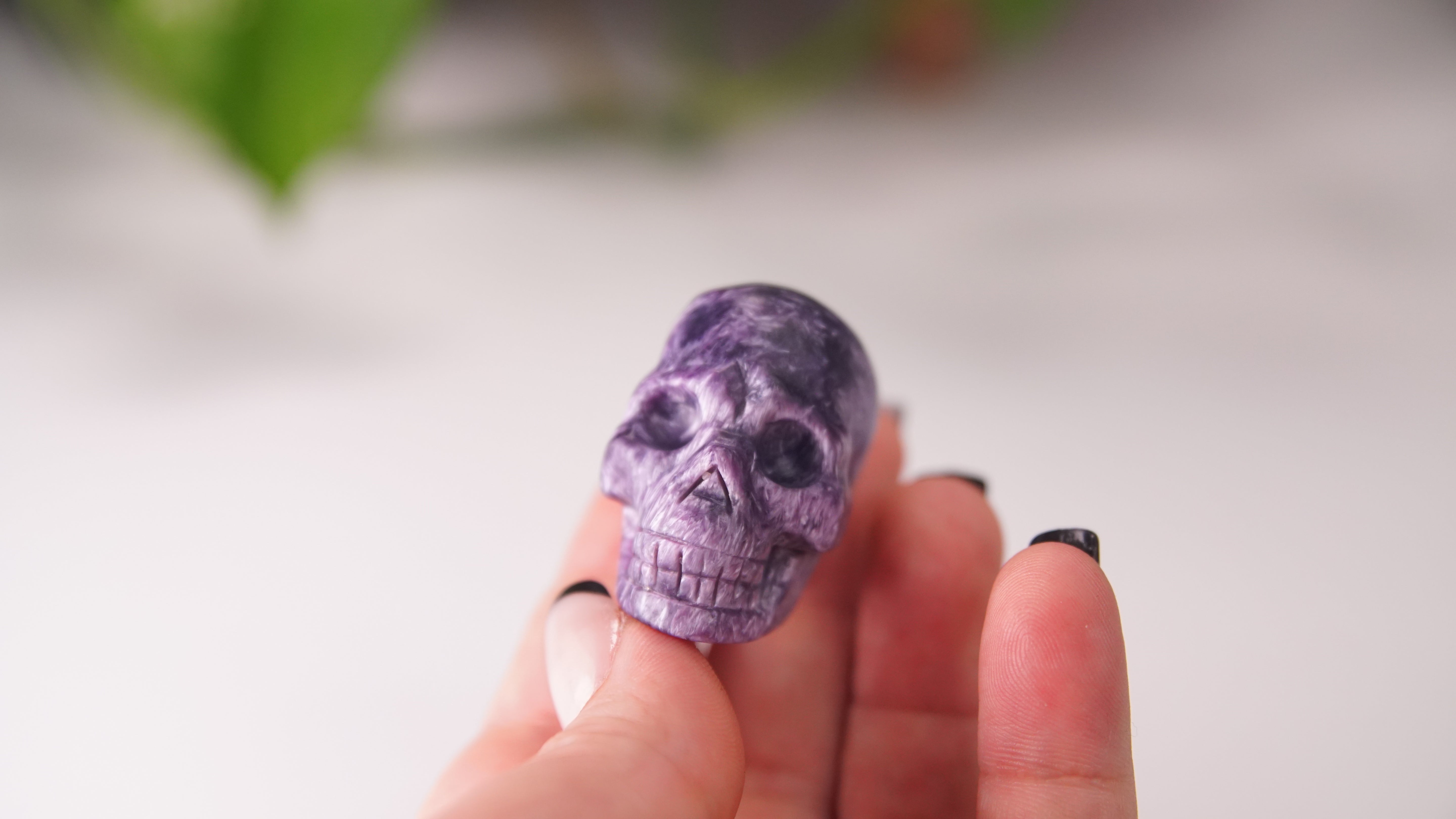 High Quality Charoite Crystal Carving (V)