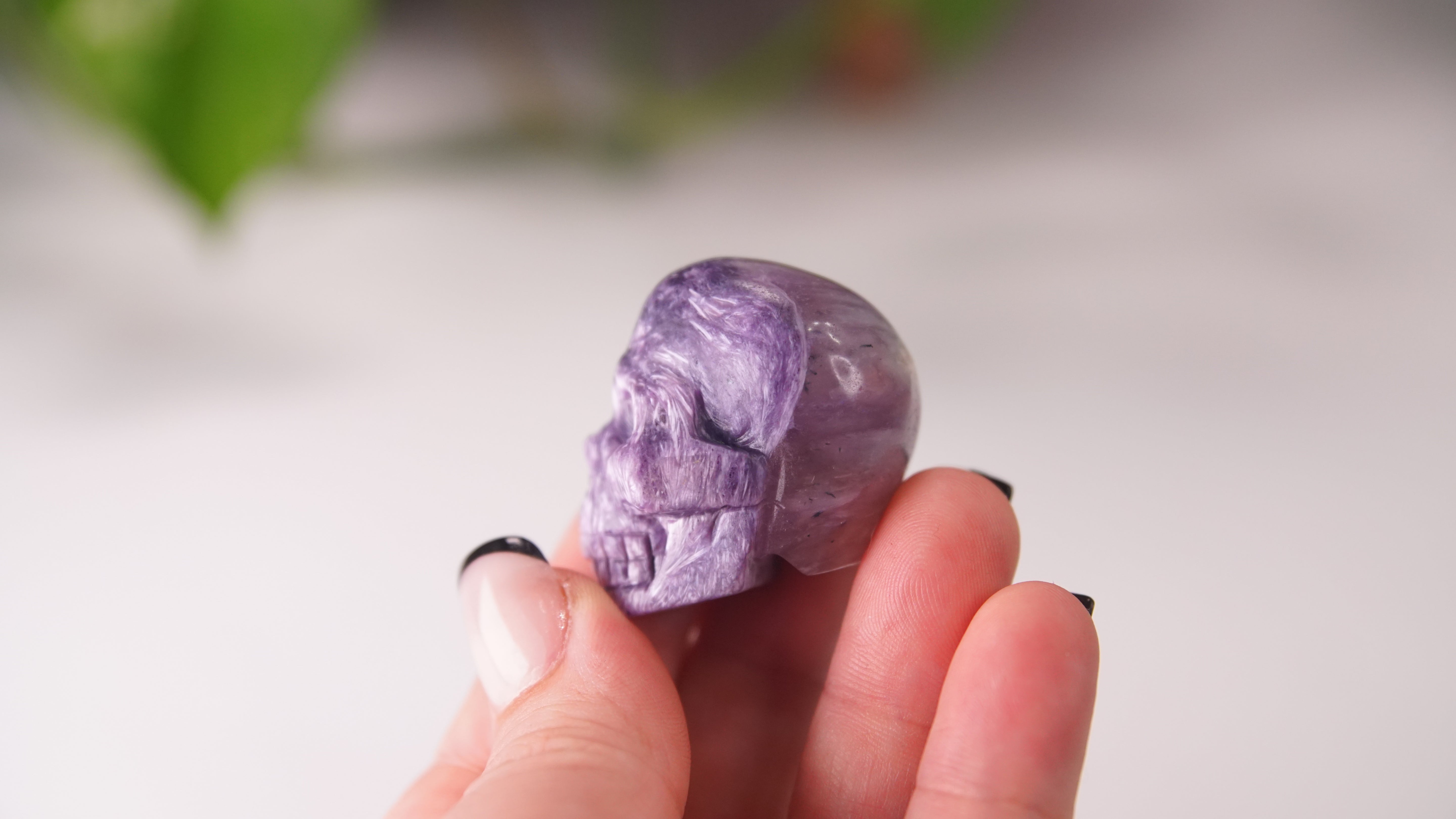 High Quality Charoite Crystal Carving (V)