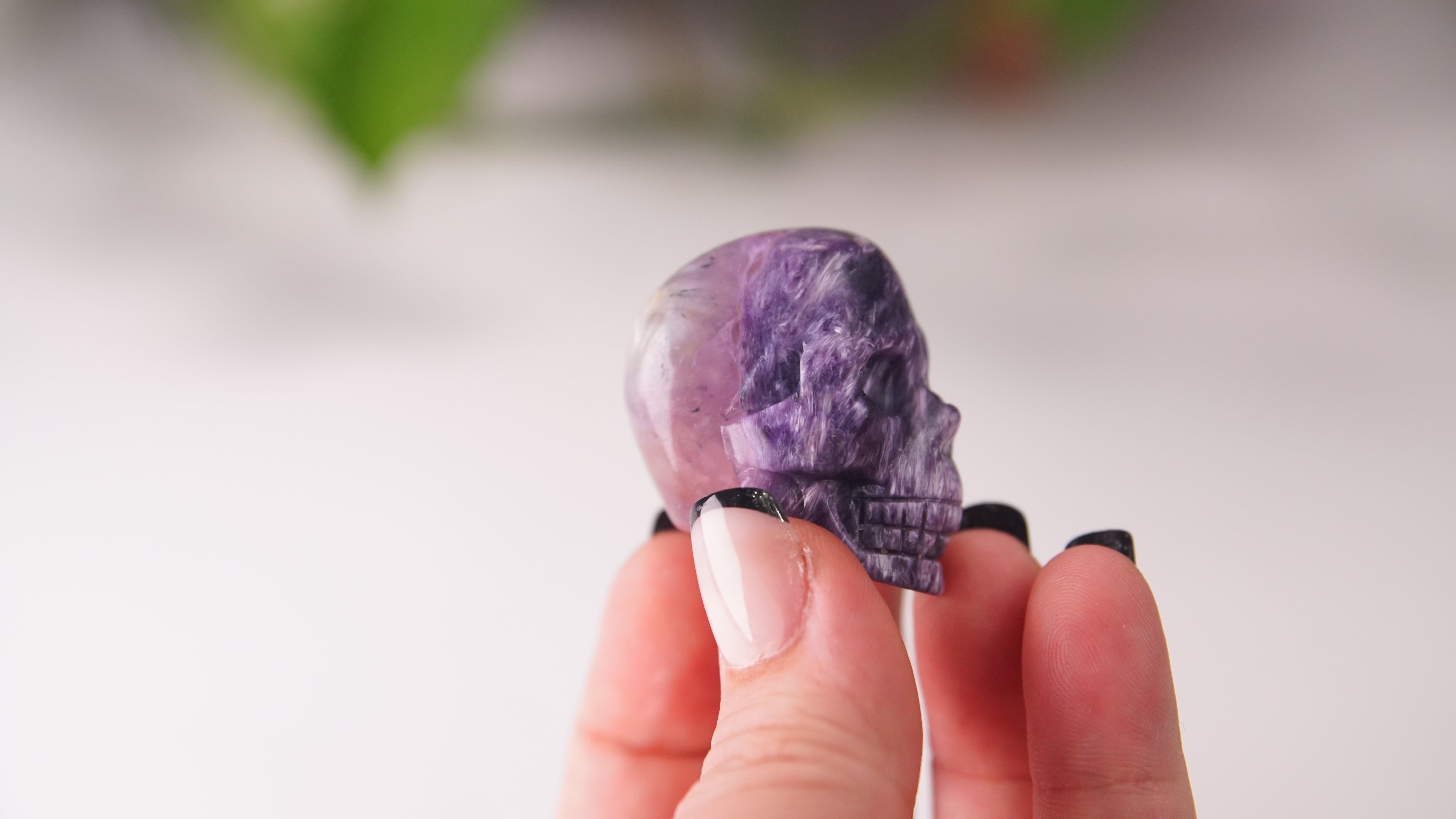 High Quality Charoite Crystal Carving (V)